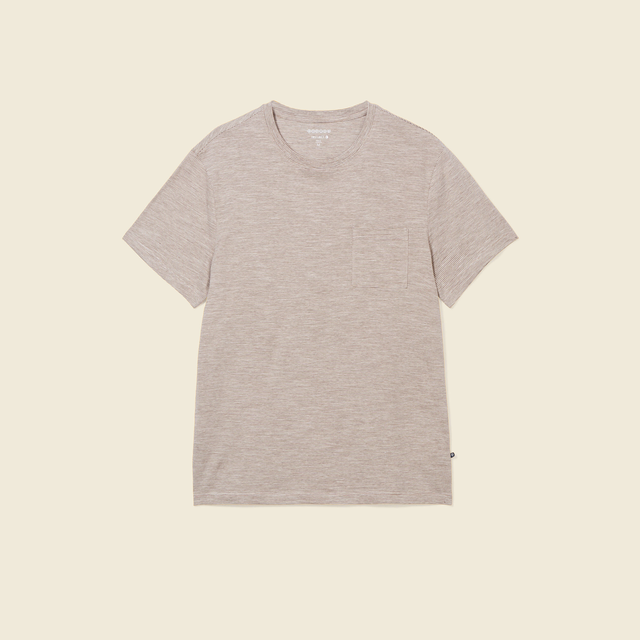 T-shirt manches courtes marron foncé homme