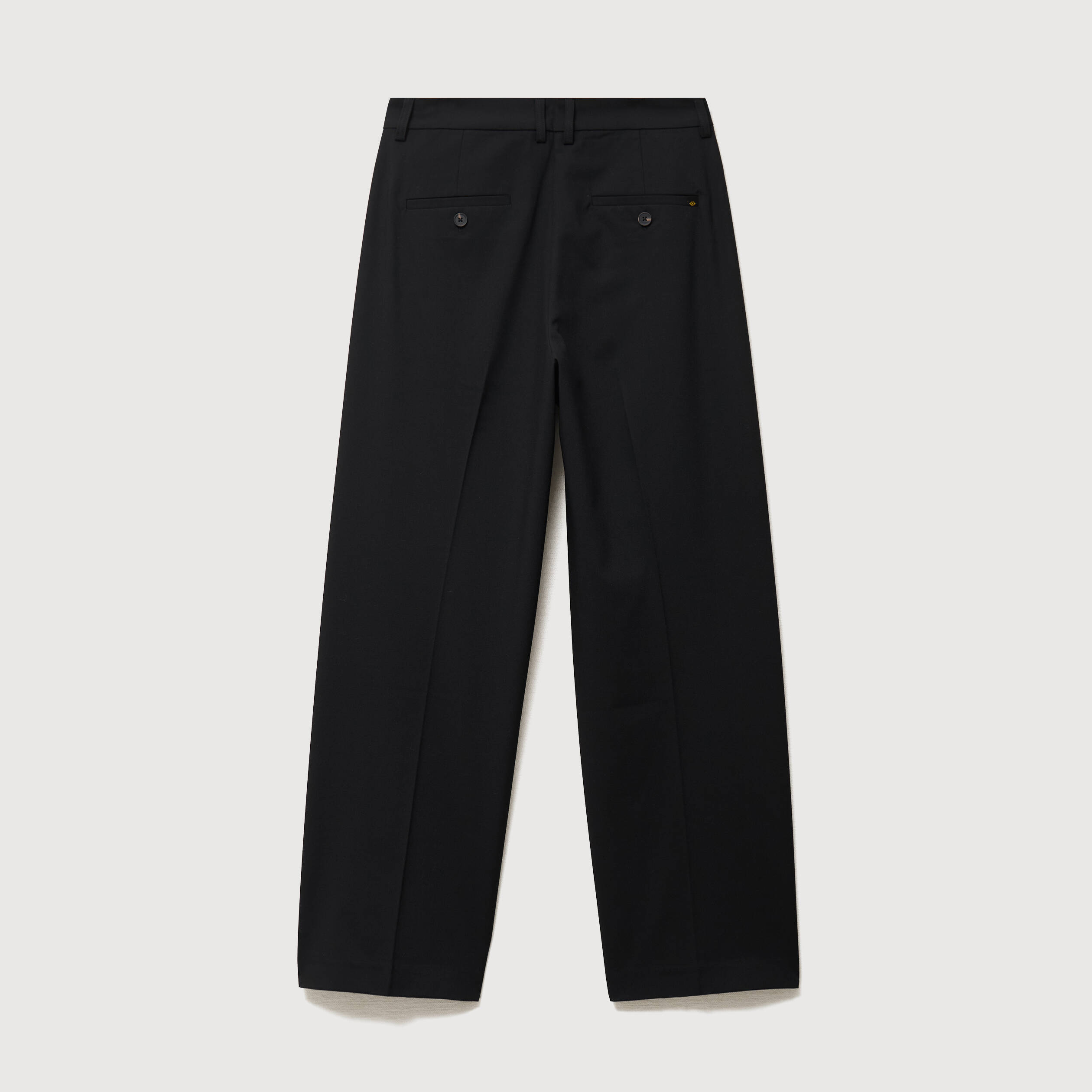 Pantalon droit taille haute noir femme