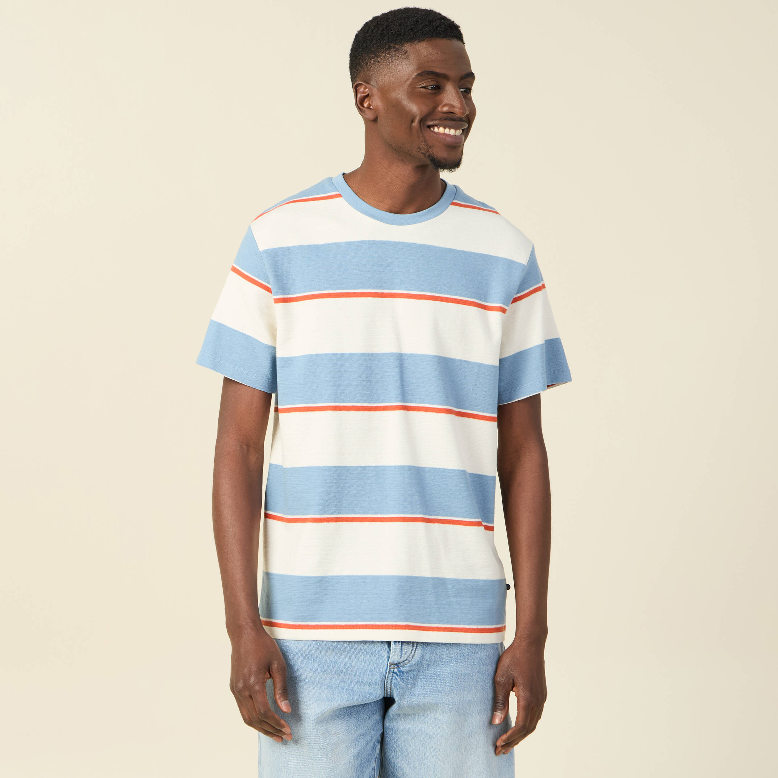 t shirt manches courtes bleu gris homme T-shirt manches courtes bleu gris homme