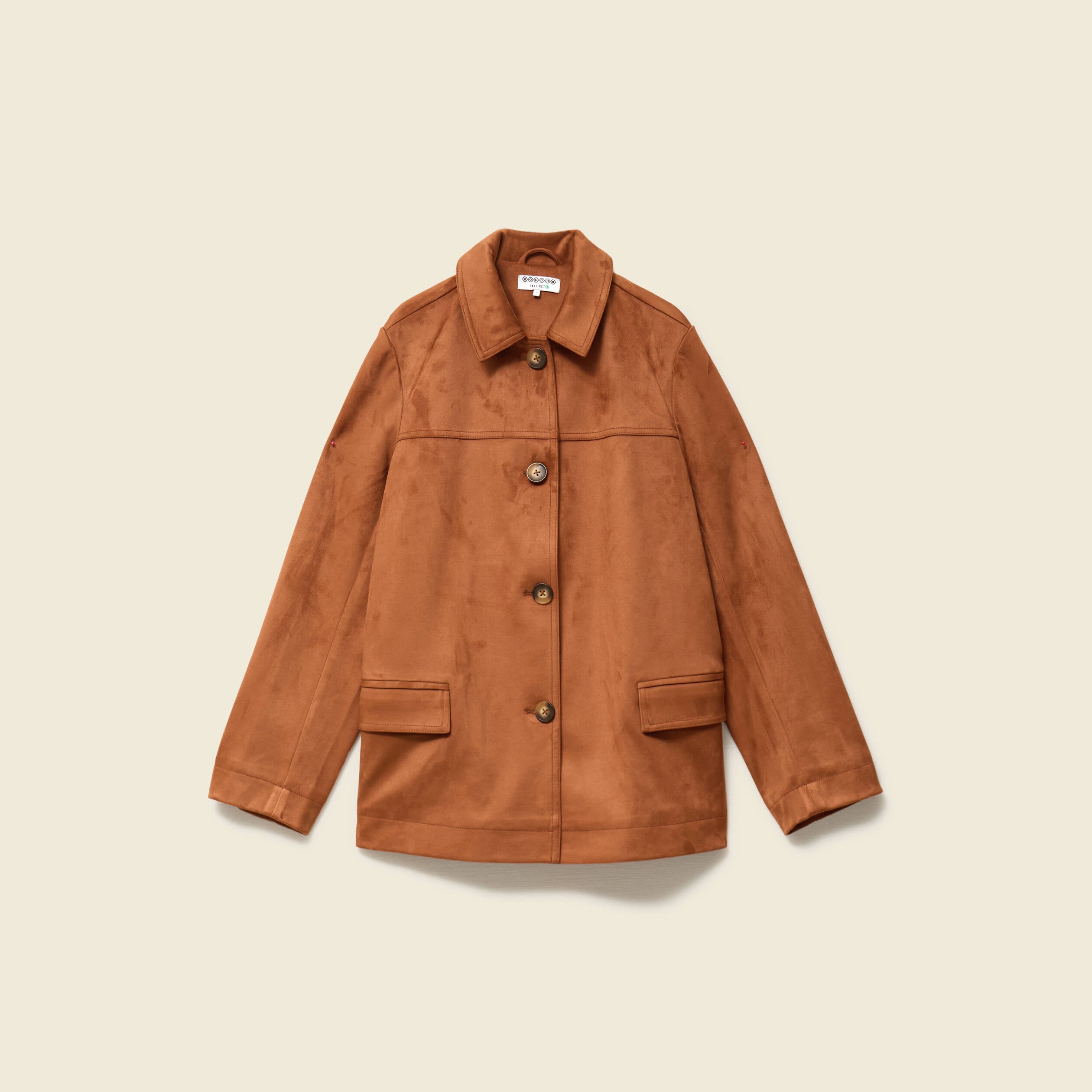 Veste manches longues doubl&eacute;e camel femme
