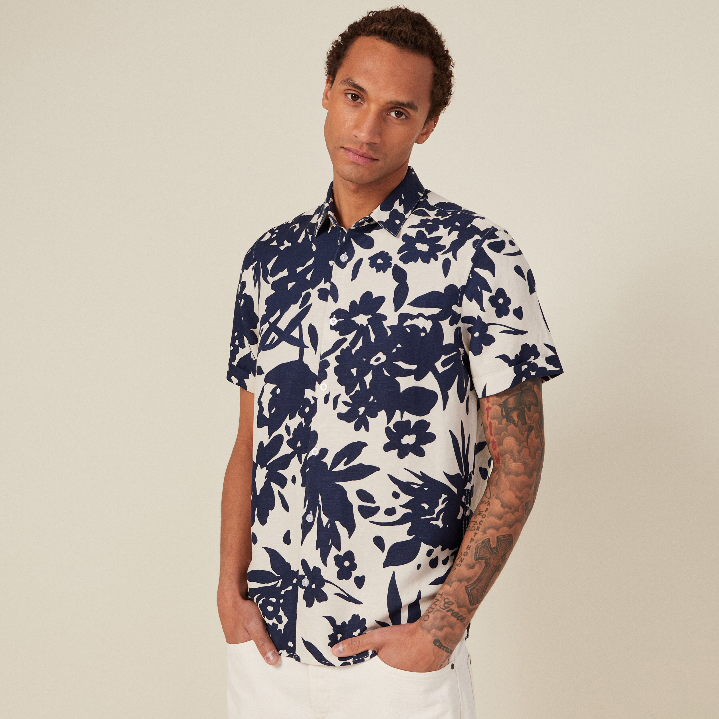 Chemise éco-responsable blanc homme