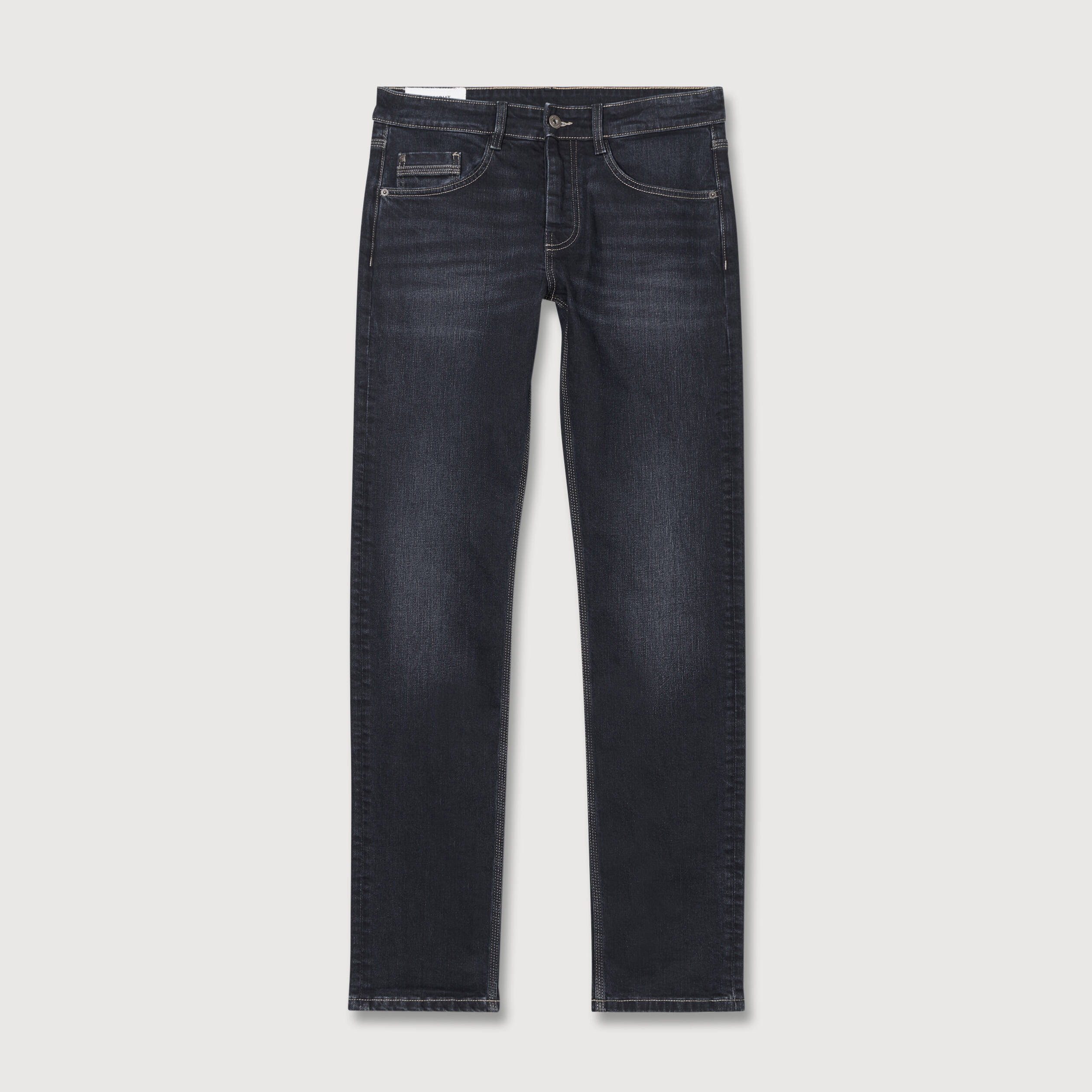Jeans straight longueur 34 denim brut homme