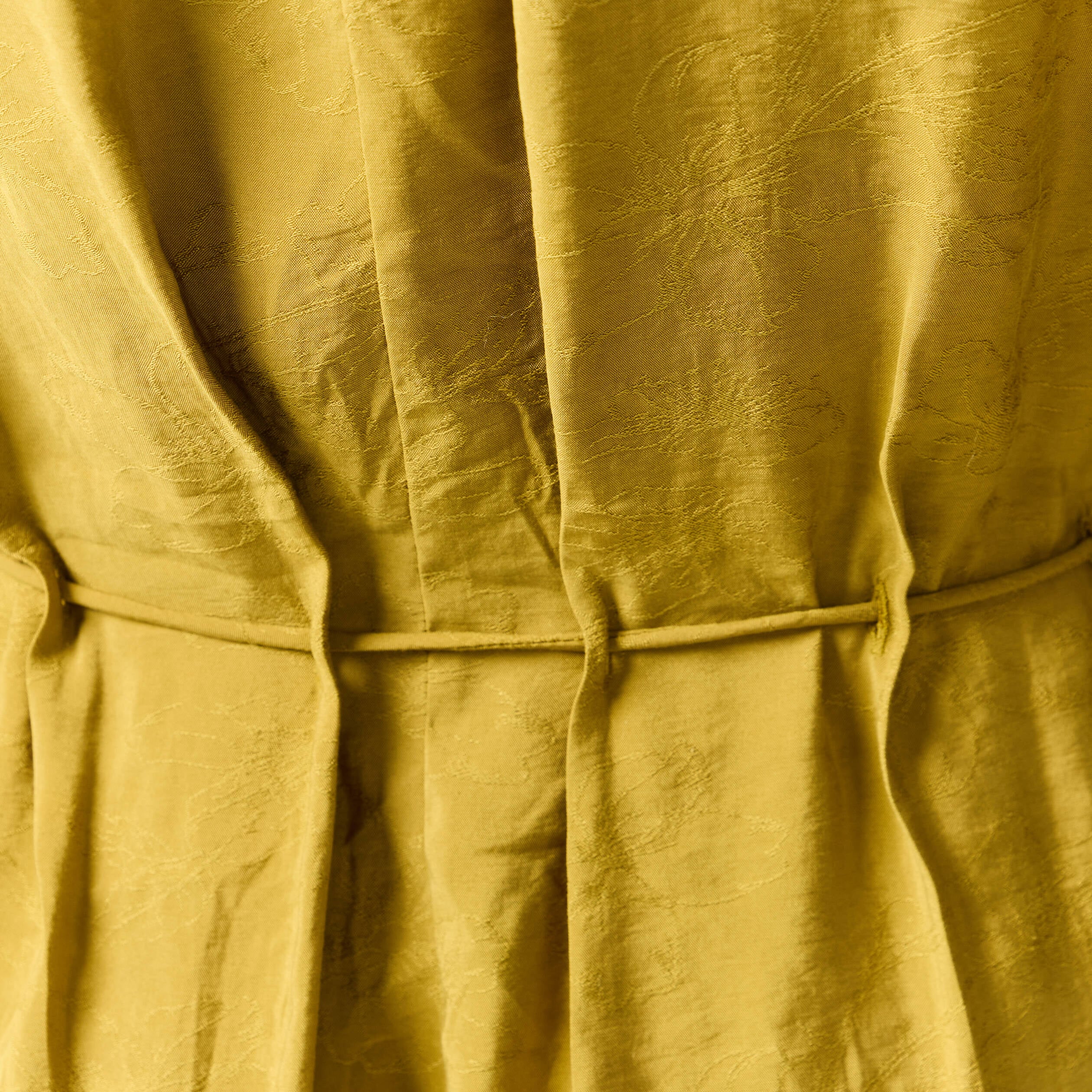 Robe longue droite col v manches longues vert olive femme