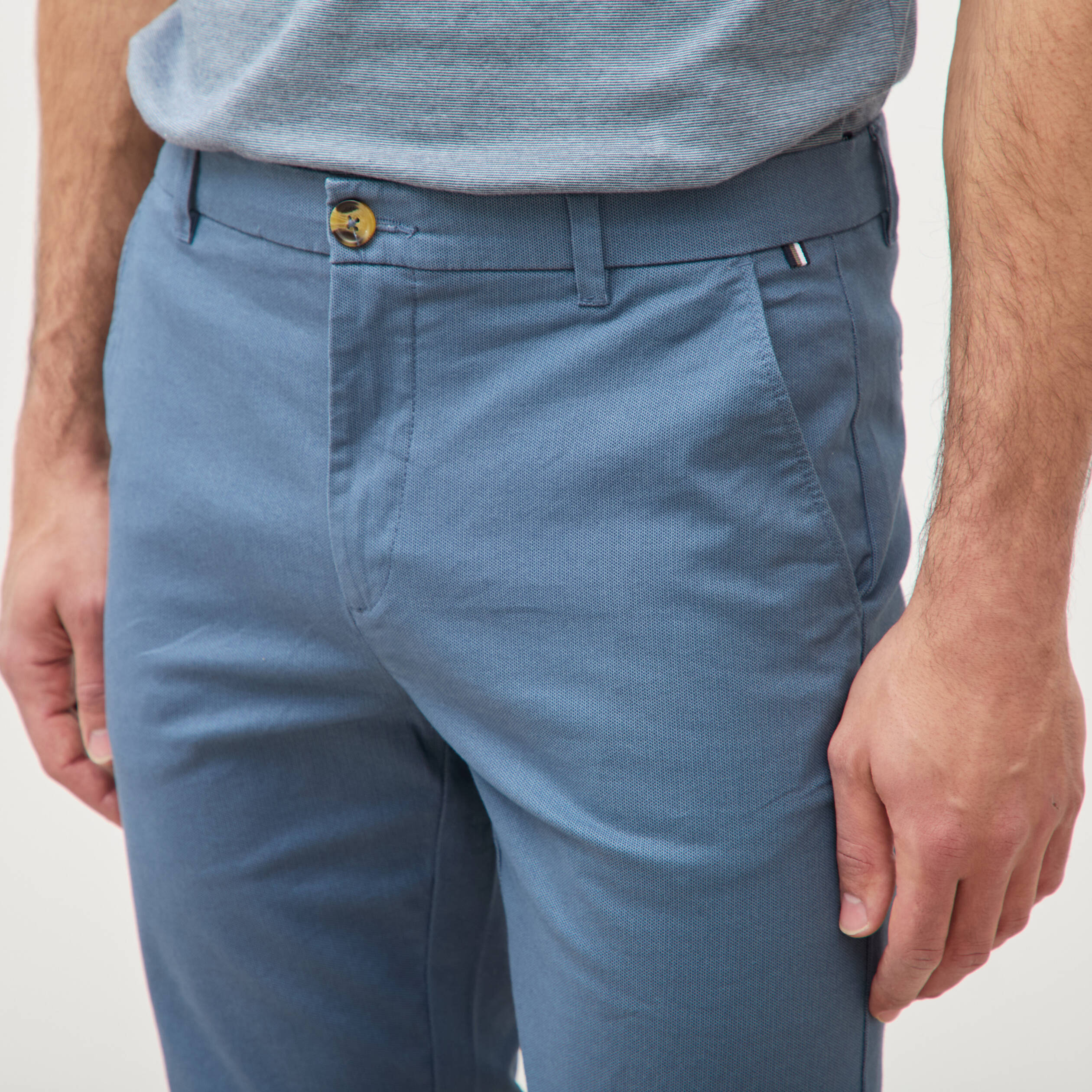 Pantalon Chino Slim Homme Chevignon Togs Digo - Taille M, Bleu, Coton Lyocell, Occasion Très Bon état