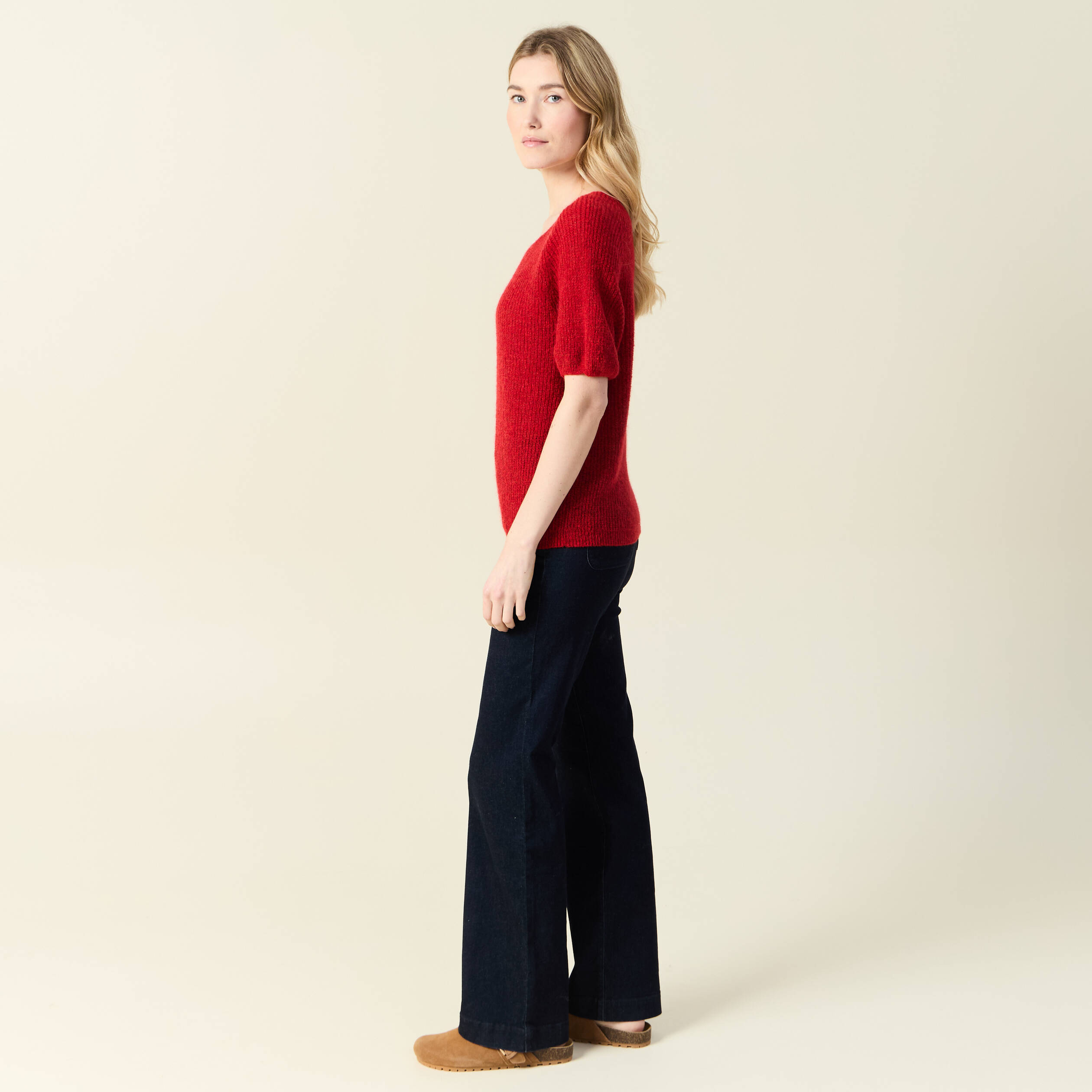 pull manches courtes rose framboise femme Pull manches courtes rose framboise femme