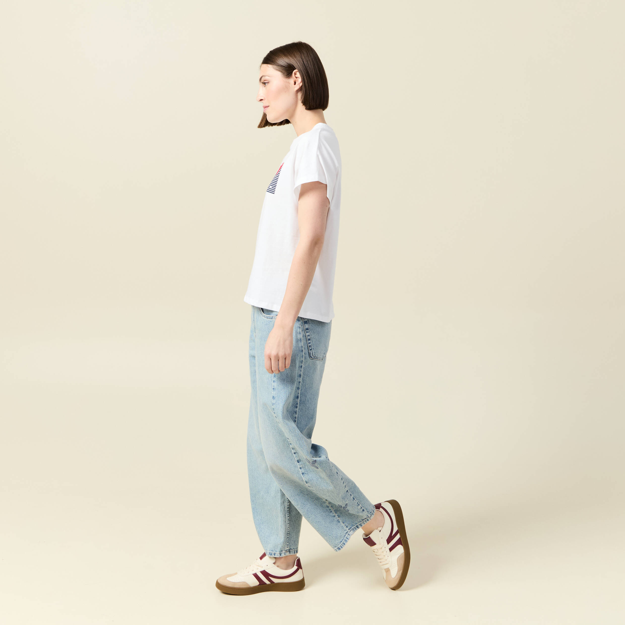 t shirt manches courtes blanc femme T-shirt manches courtes blanc femme