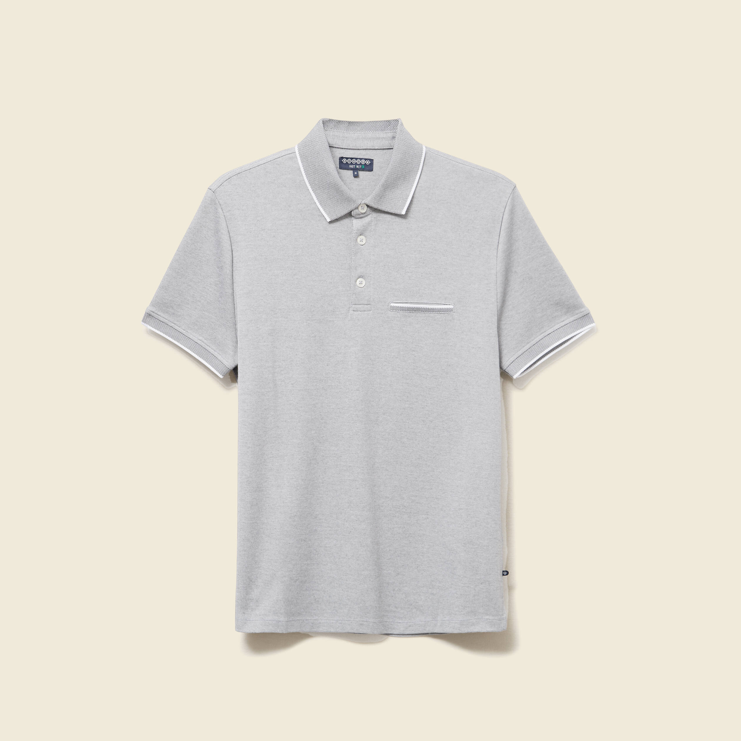 Polo manches courtes gris fonc&eacute; homme