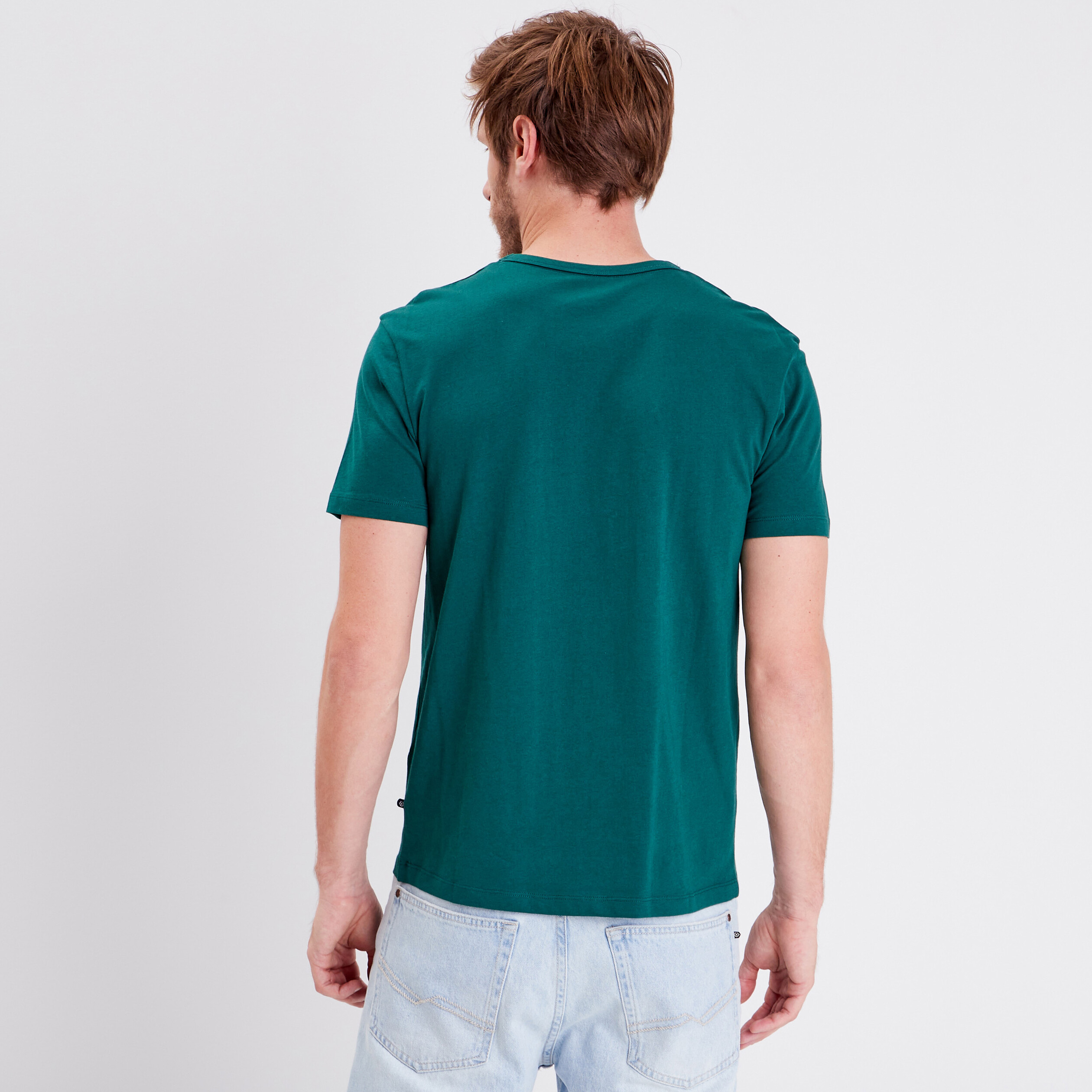 Fashion T-shirt Manches Courtes Pour Homme - Vert - Prix pas cher