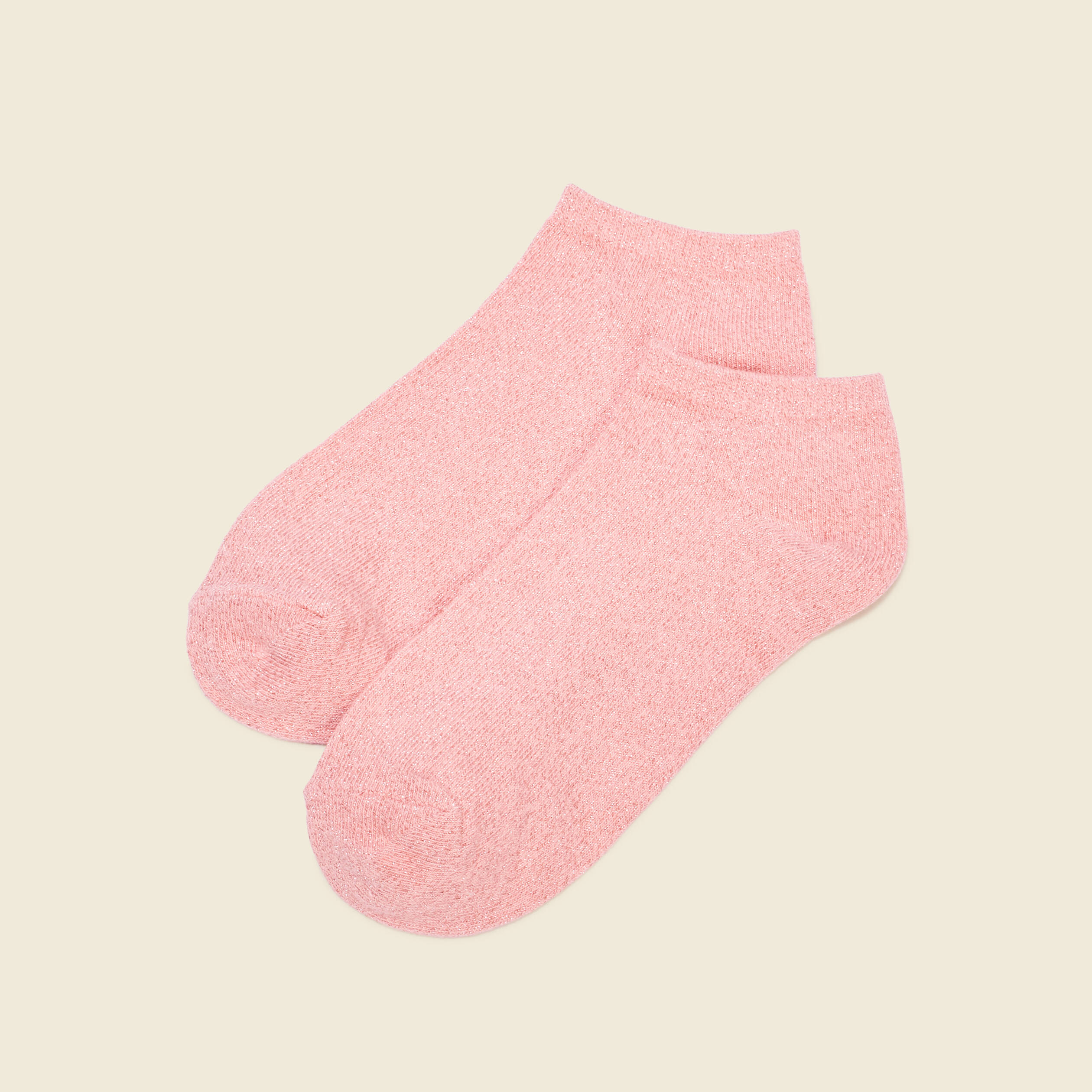 chaussettes fils metallises rose corail femme Chaussettes fils métallisés rose corail femme