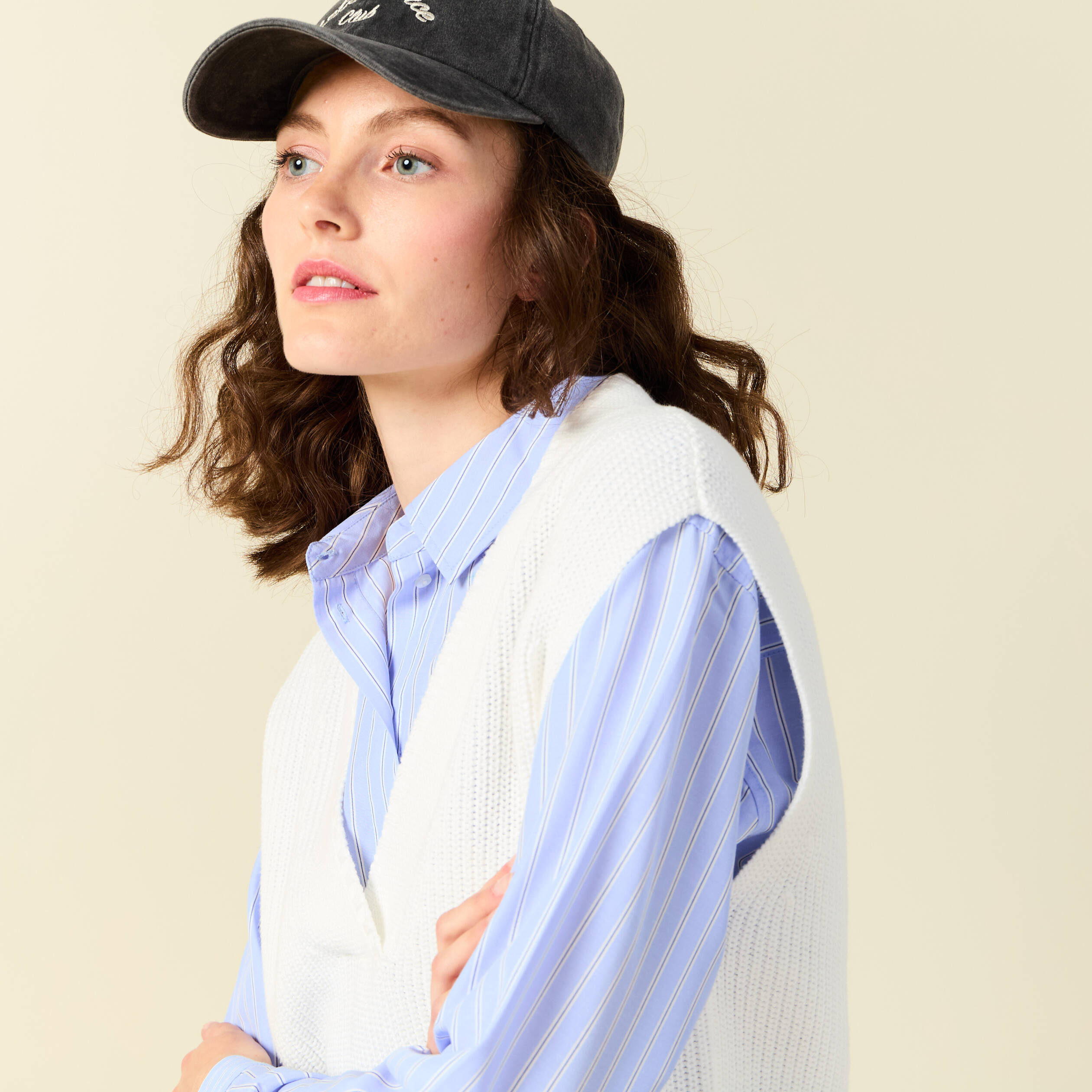 Pull éco-responsable ecru femme