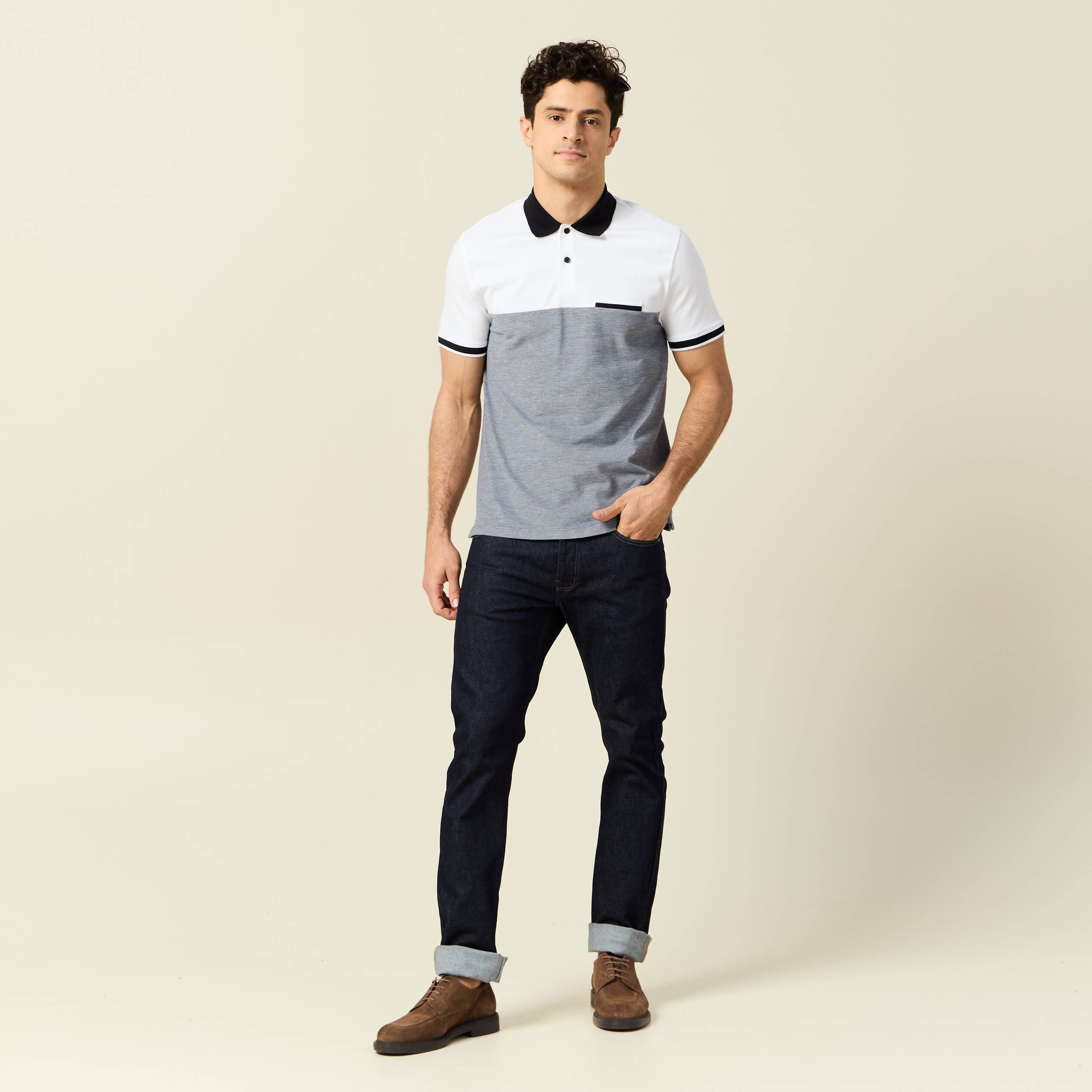 polo eco responsable bleu marine homme Polo éco-responsable bleu marine homme
