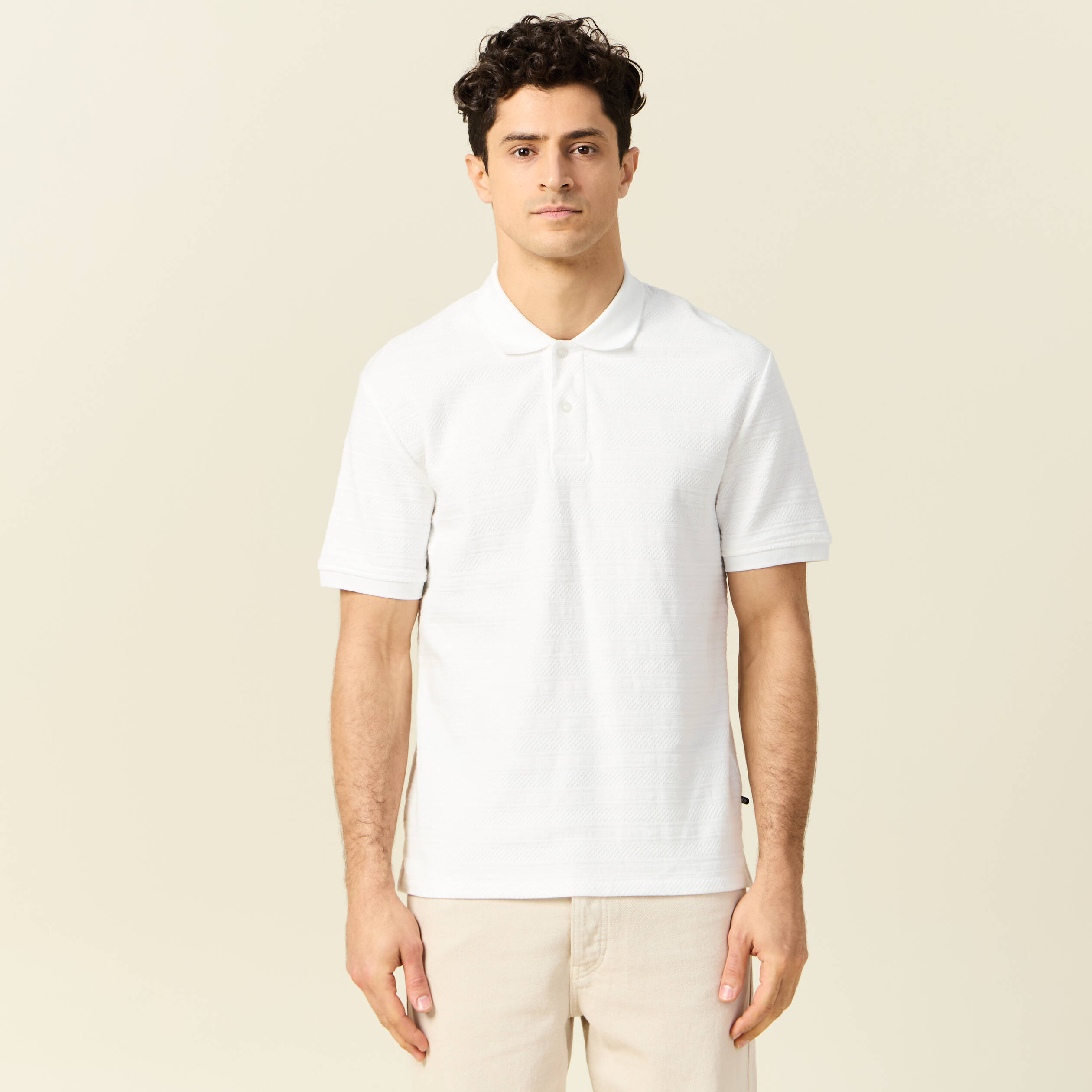 polo manches courtes ecru homme Polo manches courtes ecru homme