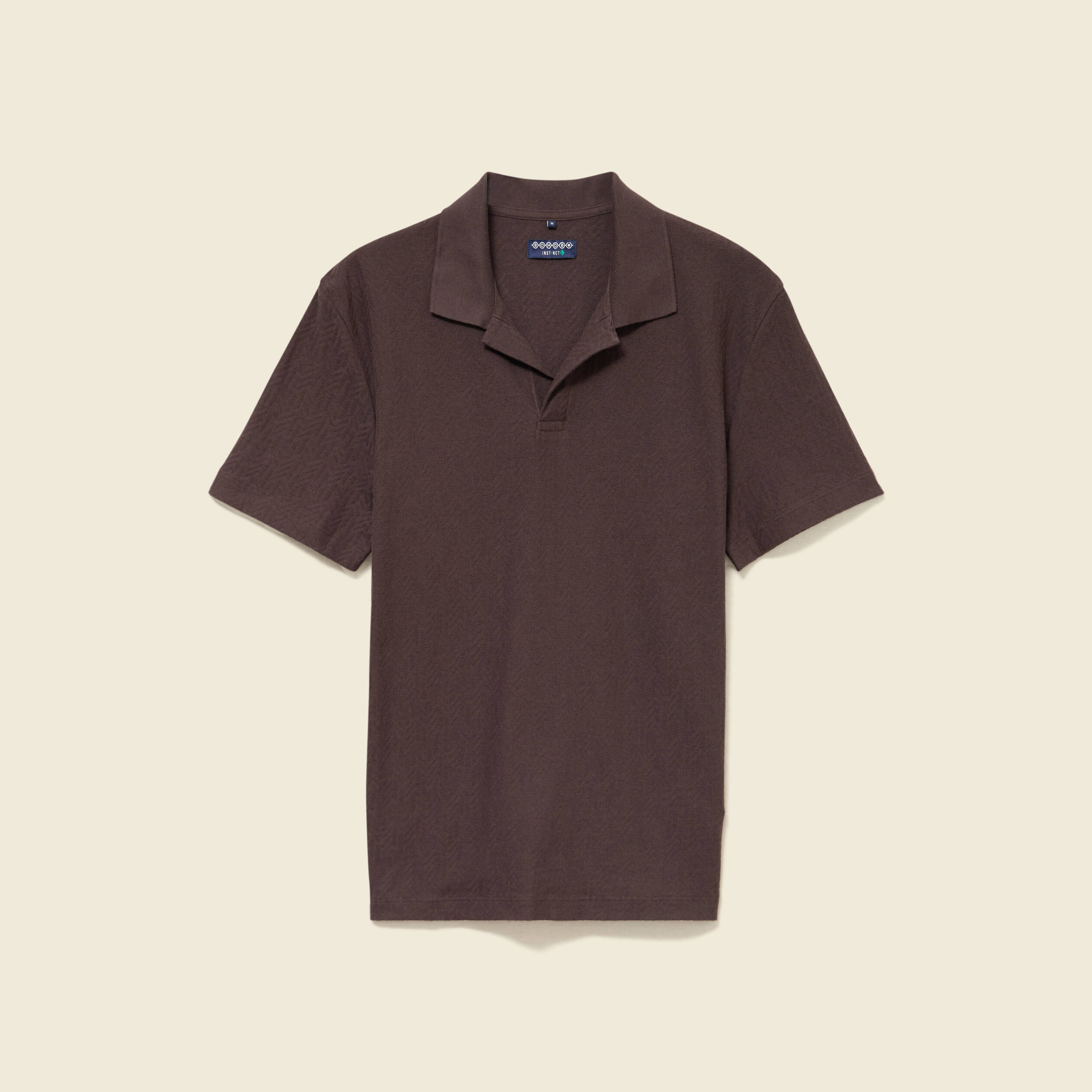 Polo manches courtes marron fonc&eacute; homme