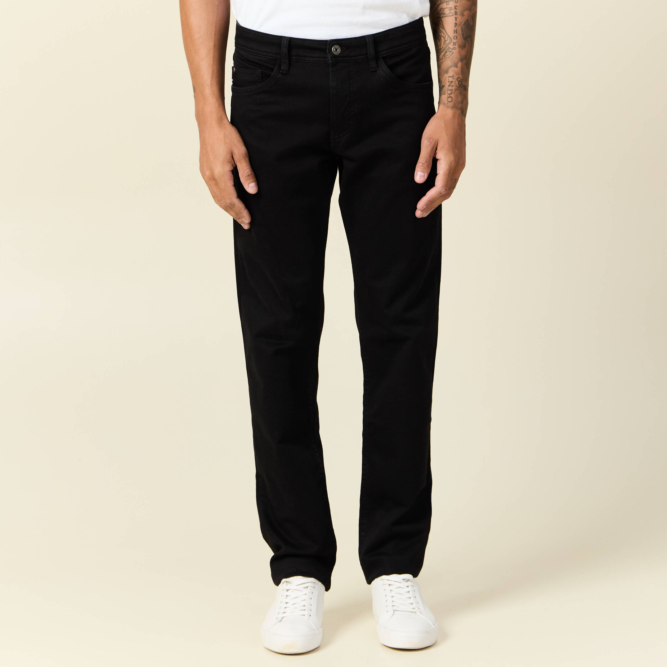 jeans straight 5 poches denim noir homme Jeans straight 5 poches denim noir homme