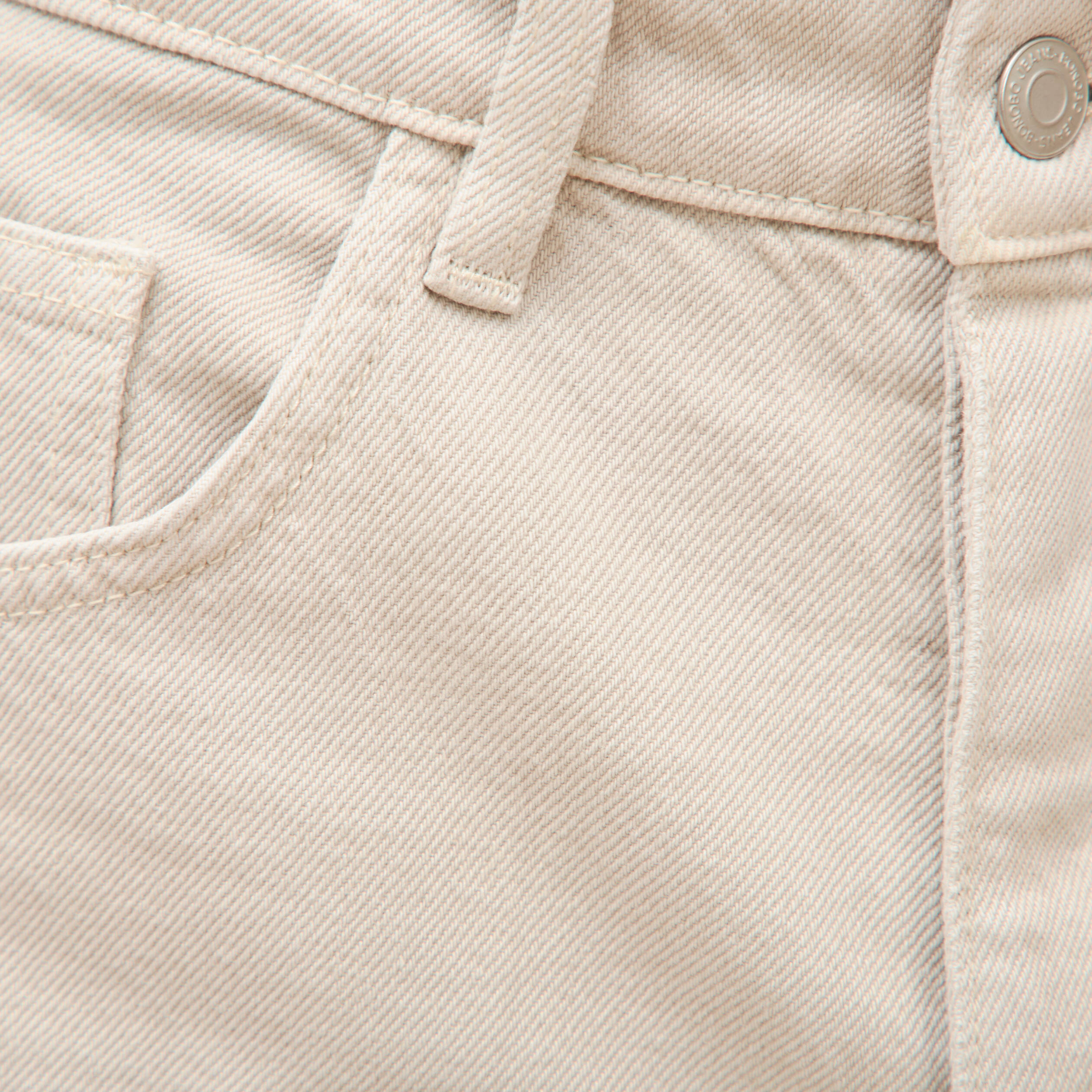 Jeans large 5 poches longueur 32 beige homme