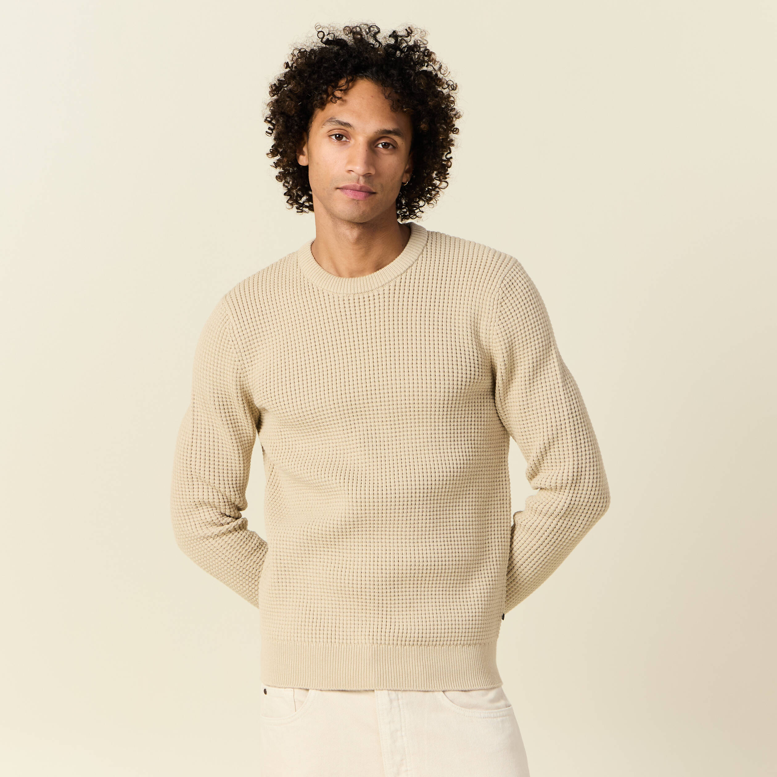pull eco responsable sable homme Pull éco-responsable sable homme