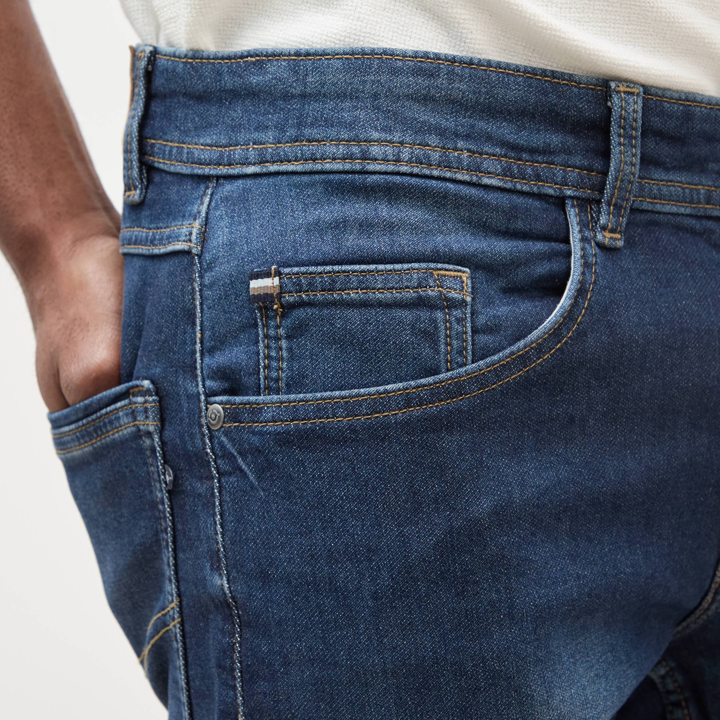 Jeans straight ultra stretch denim brut homme
