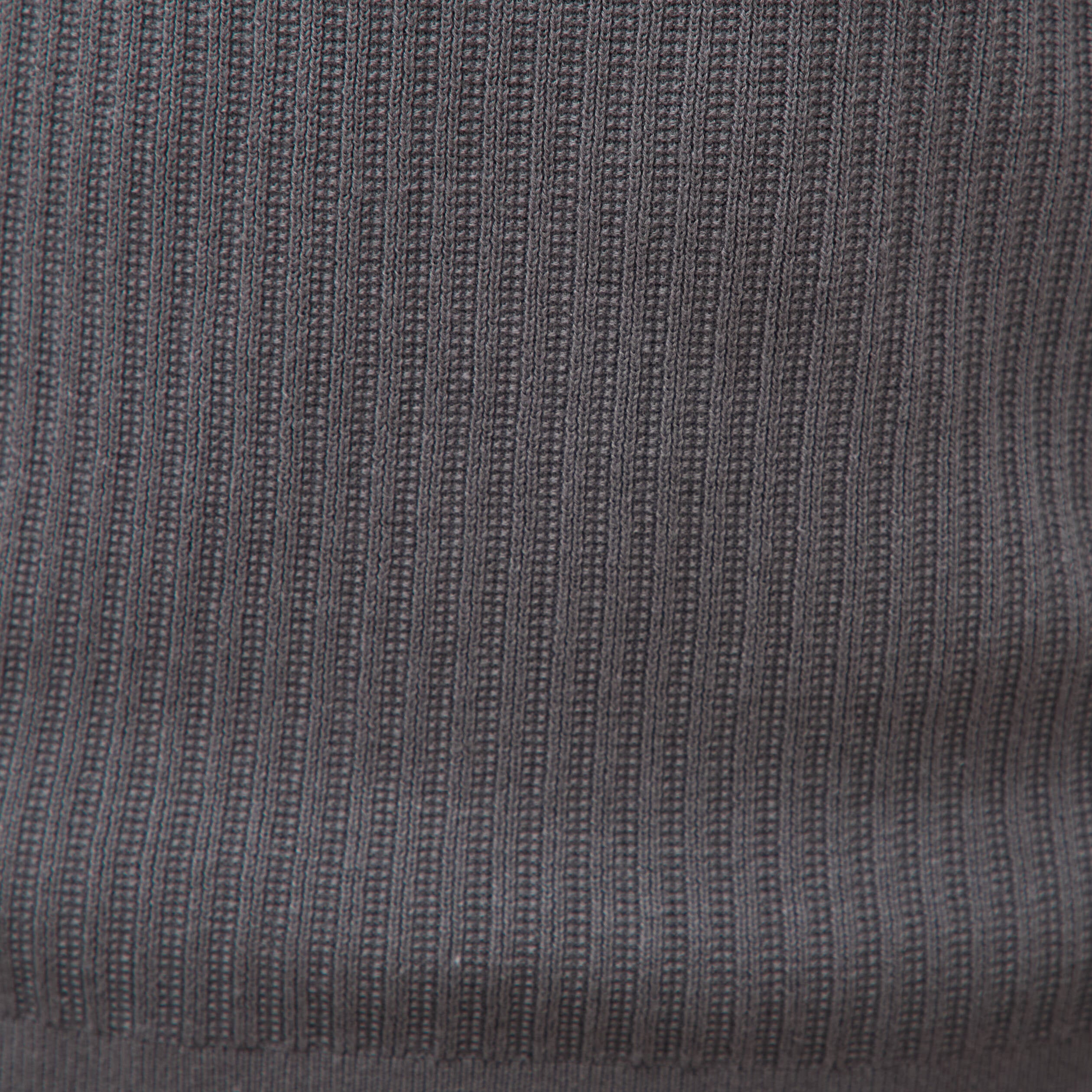 Pull manches longues en coton gris fonc&eacute; homme