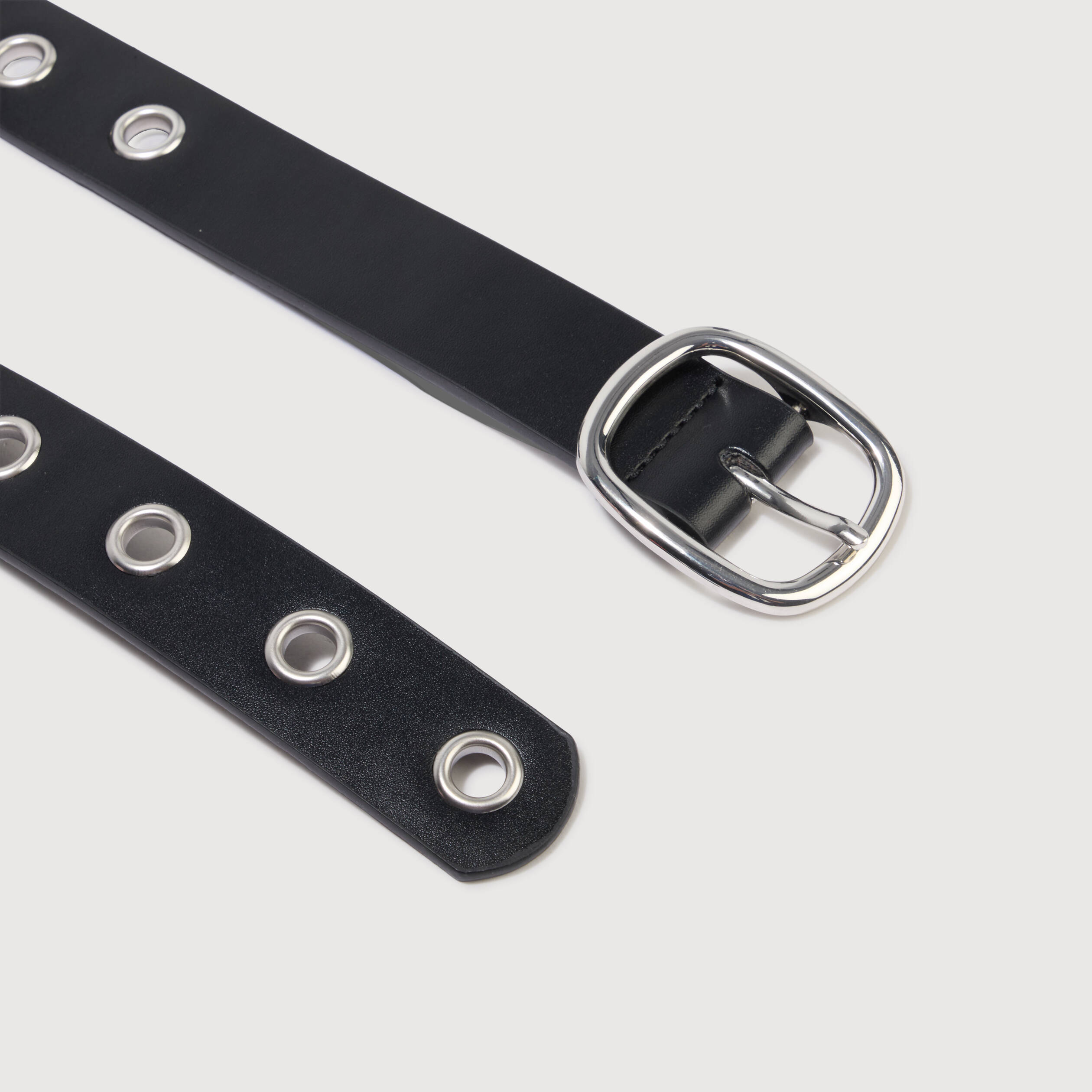 Ceinture large en pu noir femme