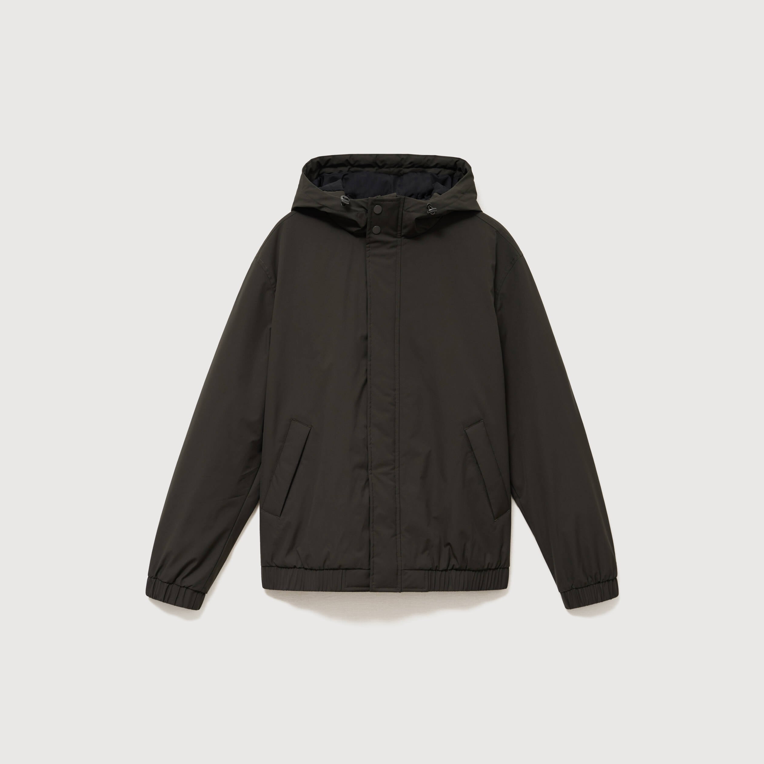 Parka coupe r&eacute;guli&egrave;re &agrave; capuche vert kaki homme