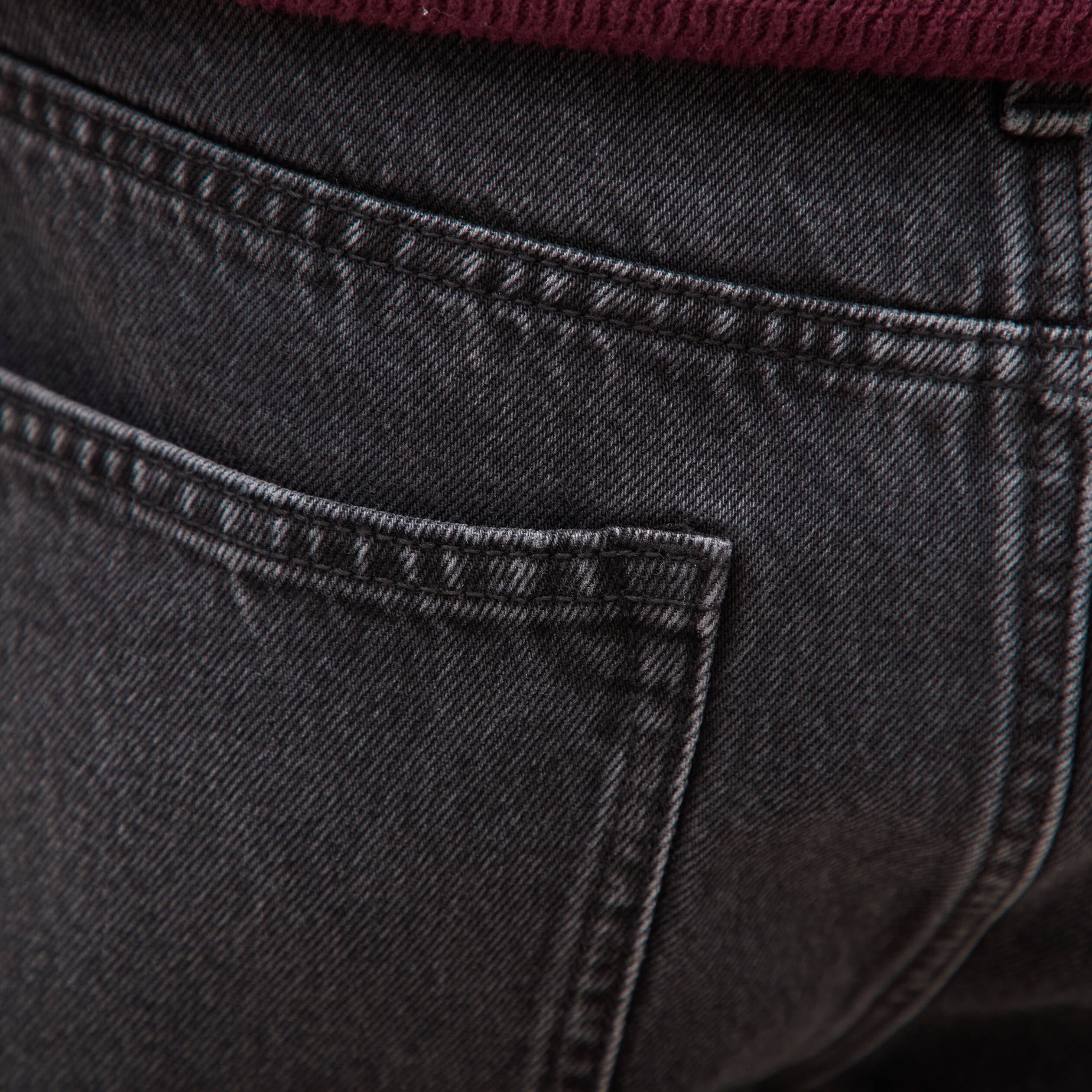 Jeans large relaxed denim noir homme