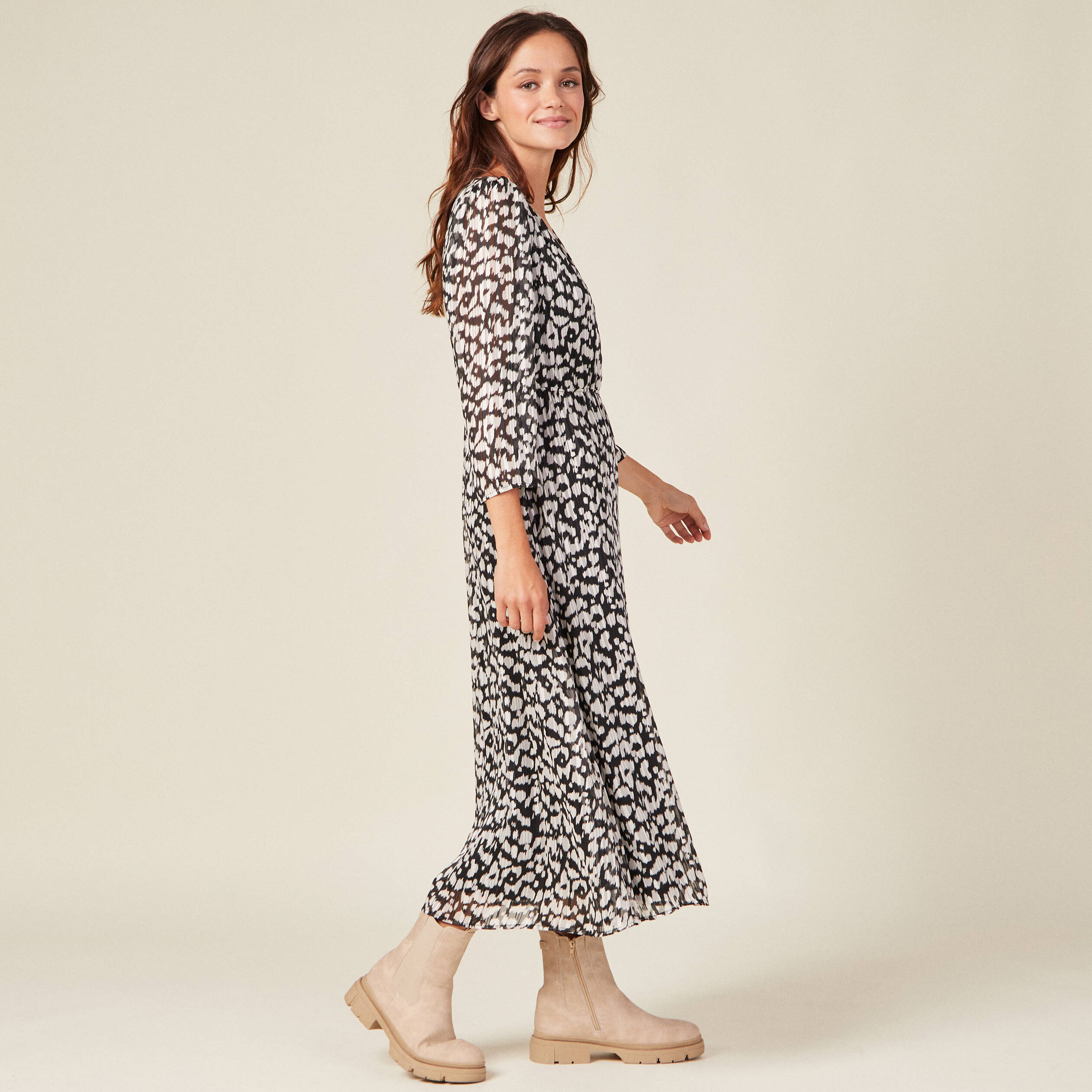 Robe longue a outlet pois h&m