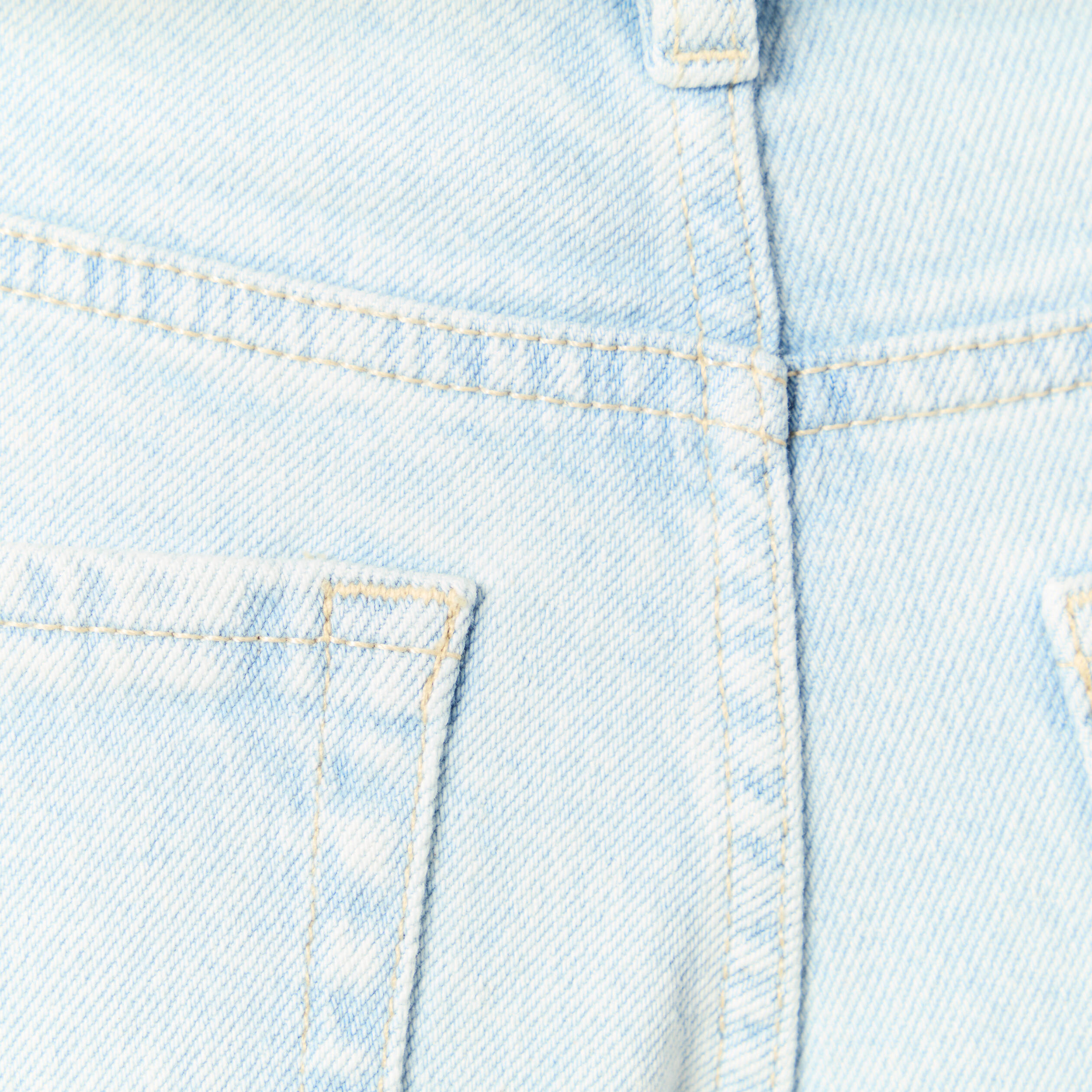 Jeans large taille haute denim snow bleu femme