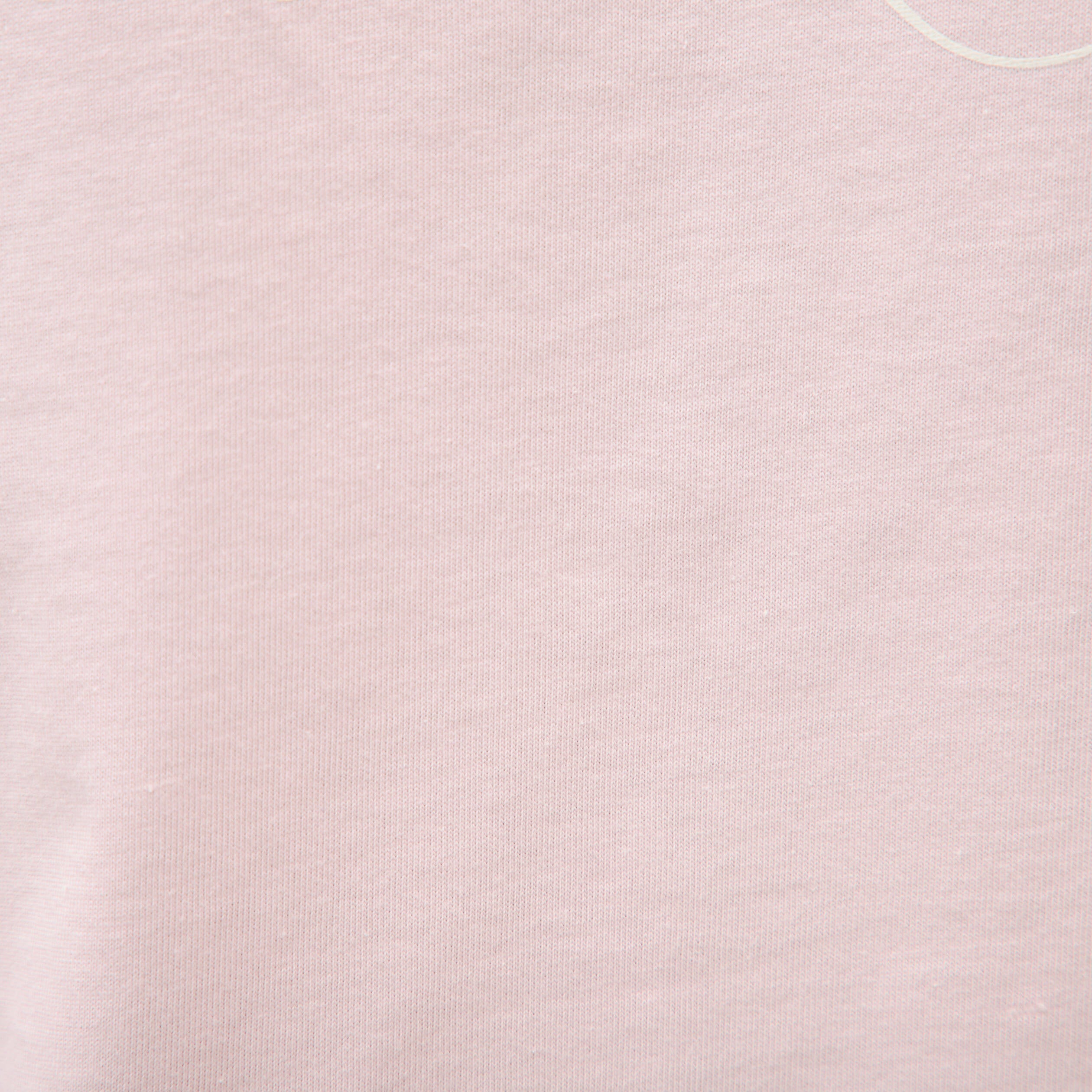 T-shirt droit en coton col rond rose poudr&eacute;e homme