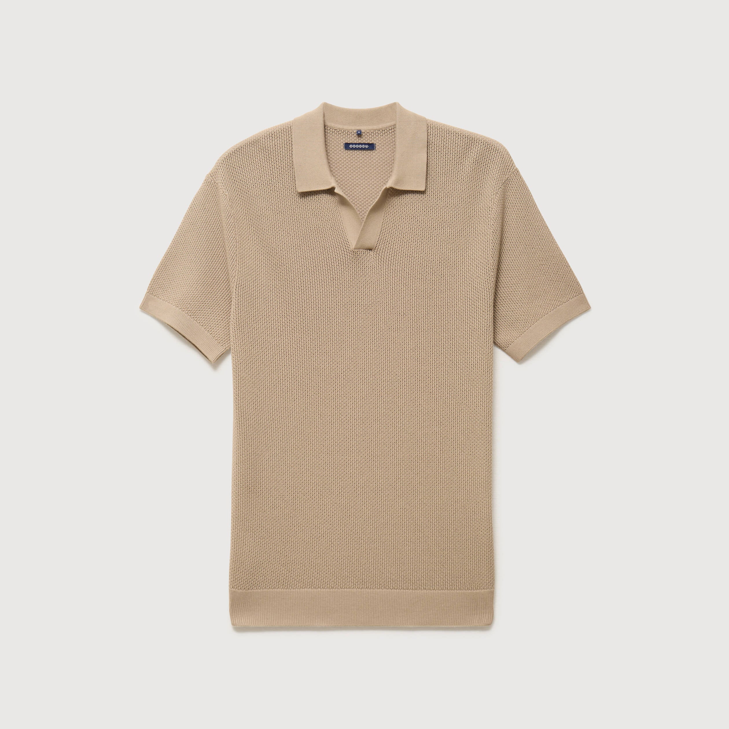 Polo manches courtes beige homme