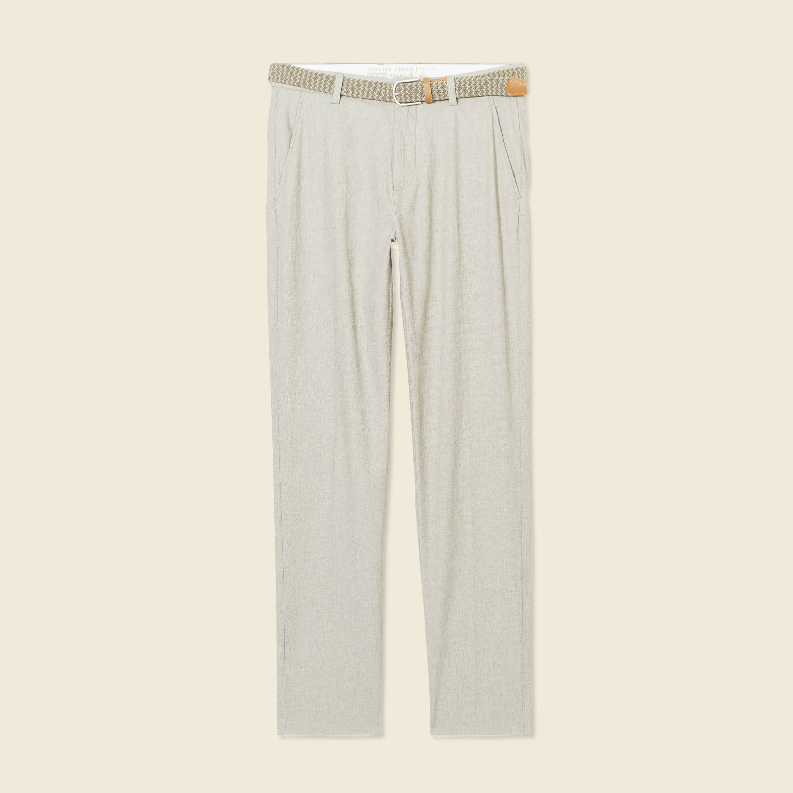 pantalon eco responsable vert kaki homme Pantalon éco-responsable vert kaki homme