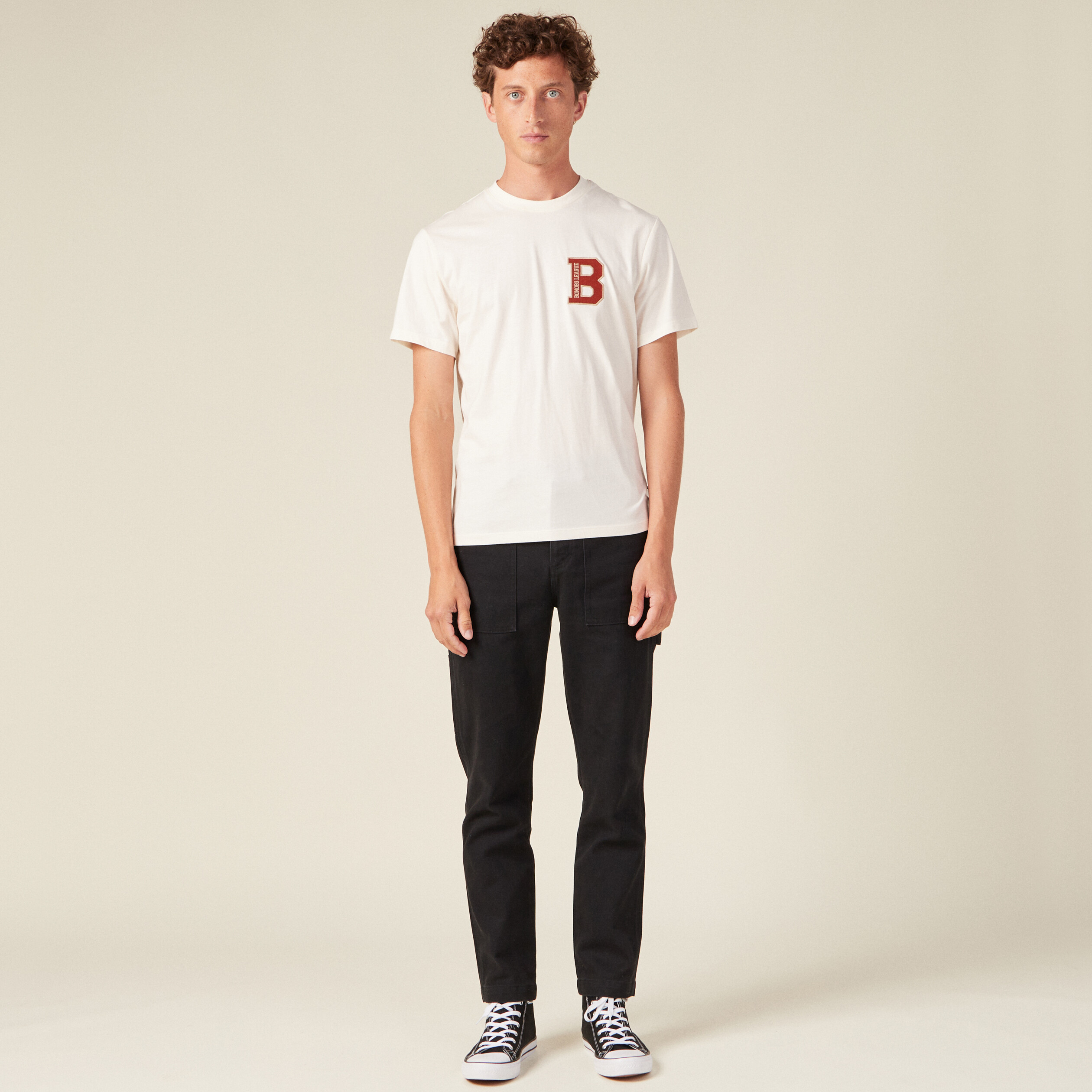 T-shirt éco-responsable ecru homme