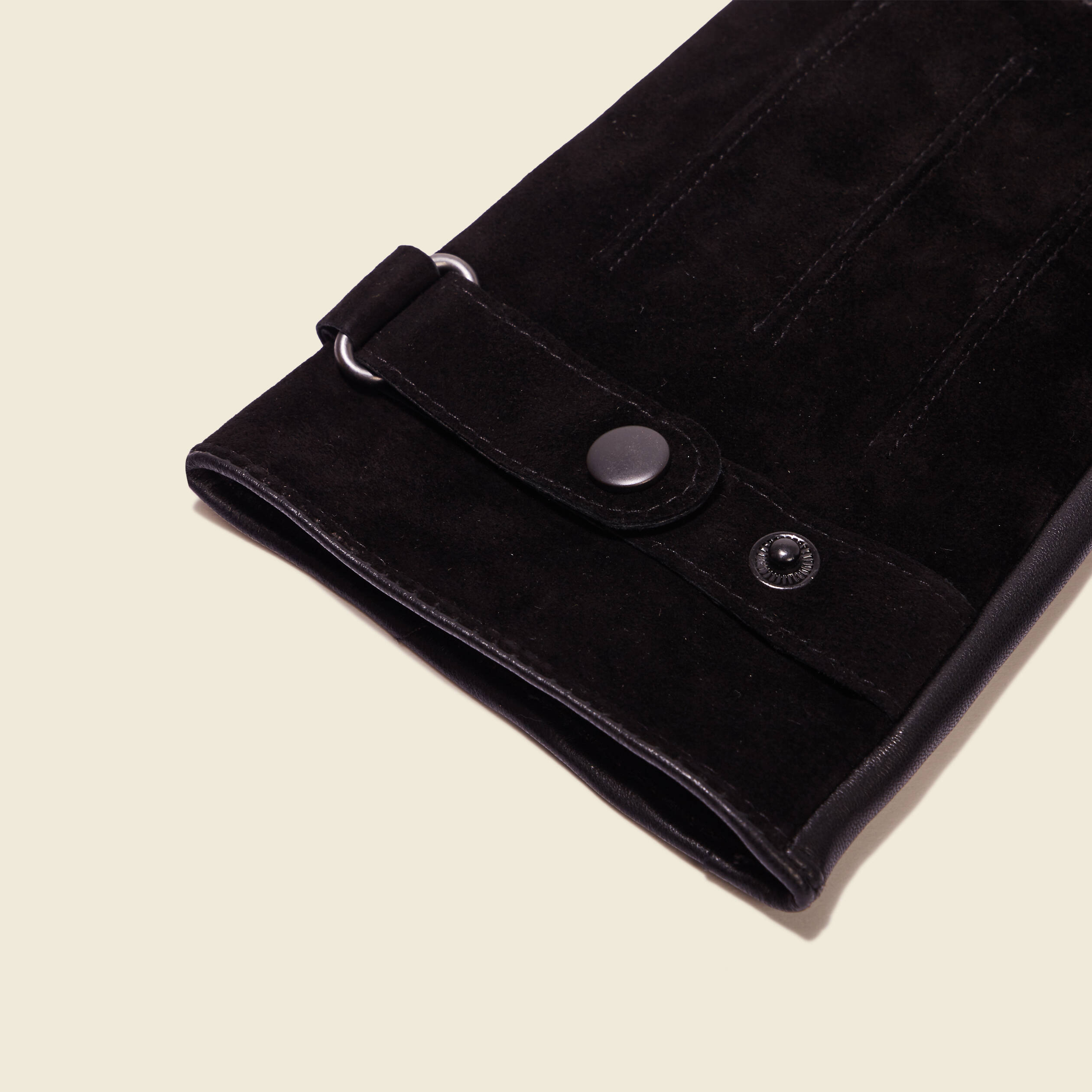 Gants en cuir noir homme