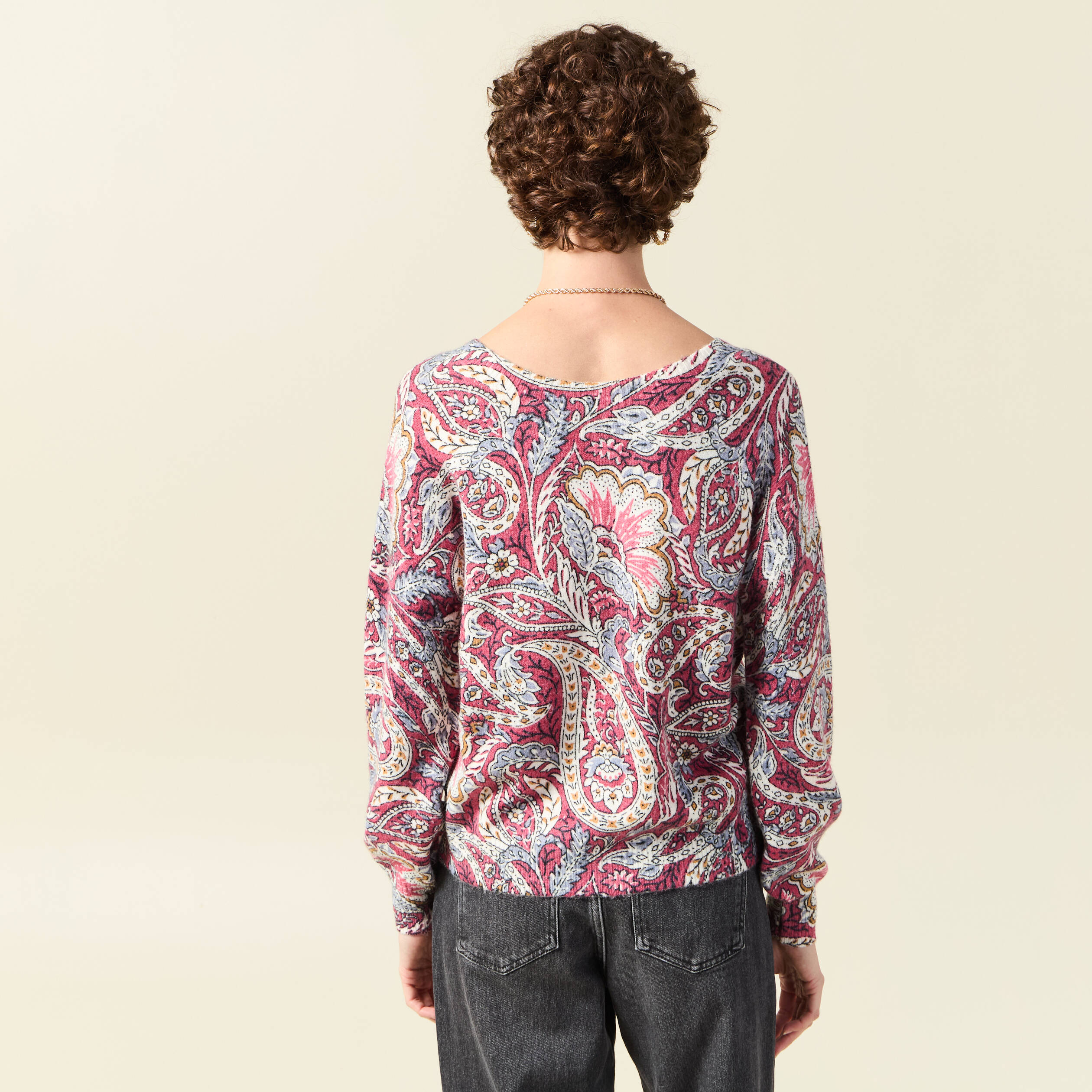 pull manches longues vieux rose femme Pull manches longues vieux rose femme