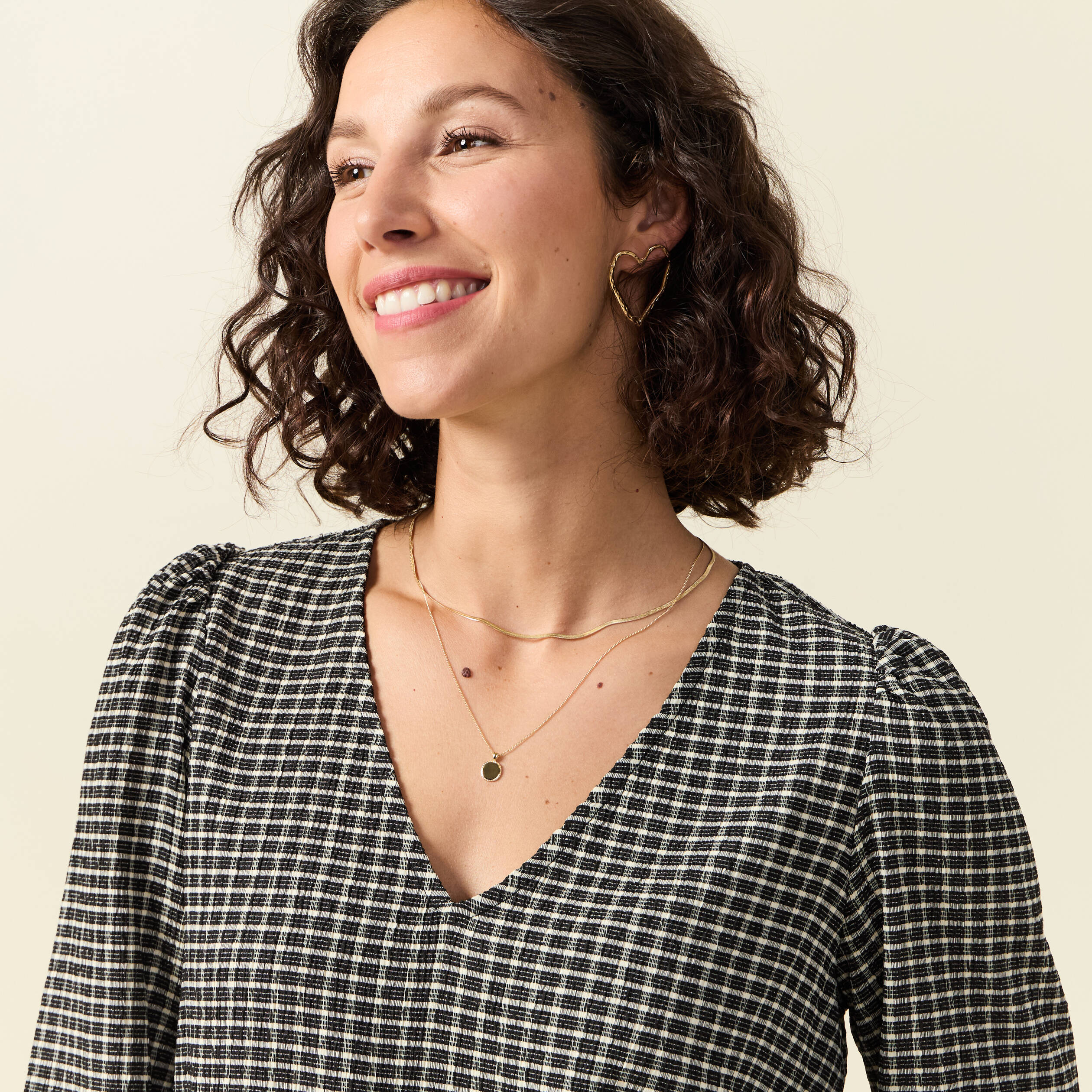 Beluring T-shirt à Manches Longues Pour Femme, élégant, Col En V, Pour L'automne Et L'hiver, Couleur Unie, Tunique Basique, Blanc., S