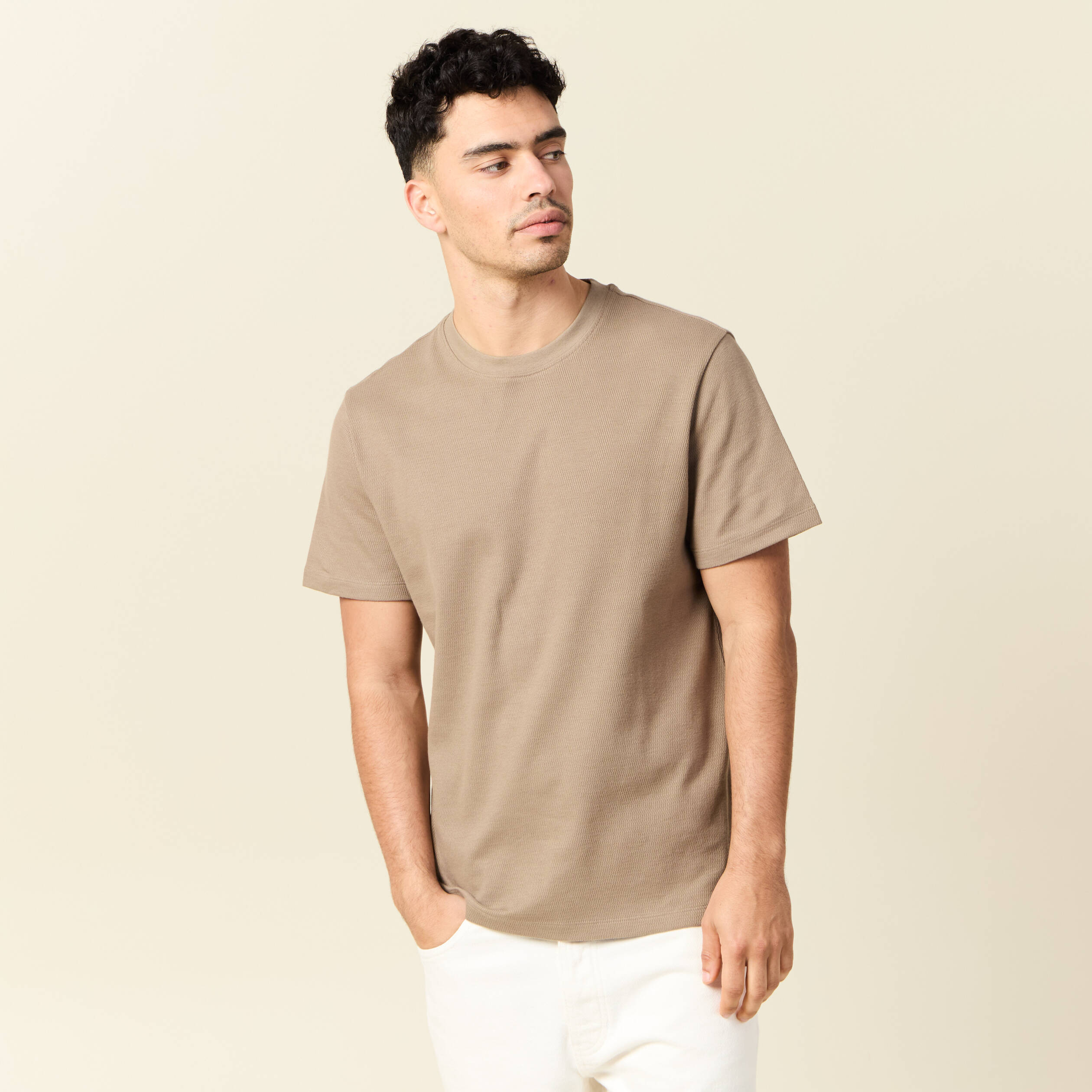 T-shirt manches courtes sable homme