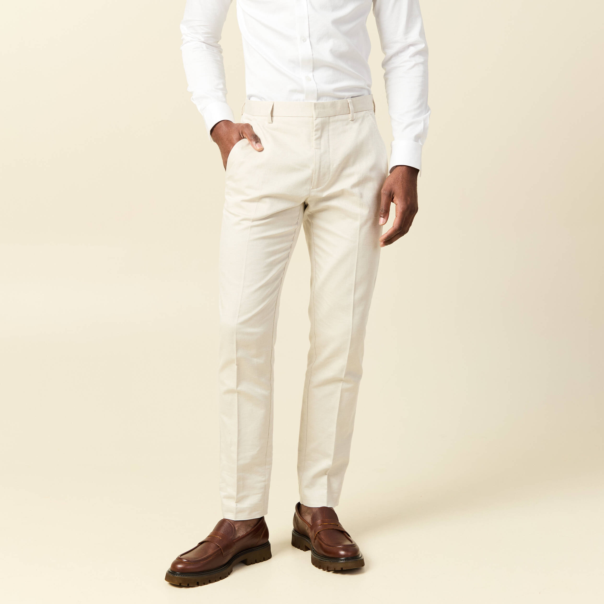 Pantalon chino sable homme