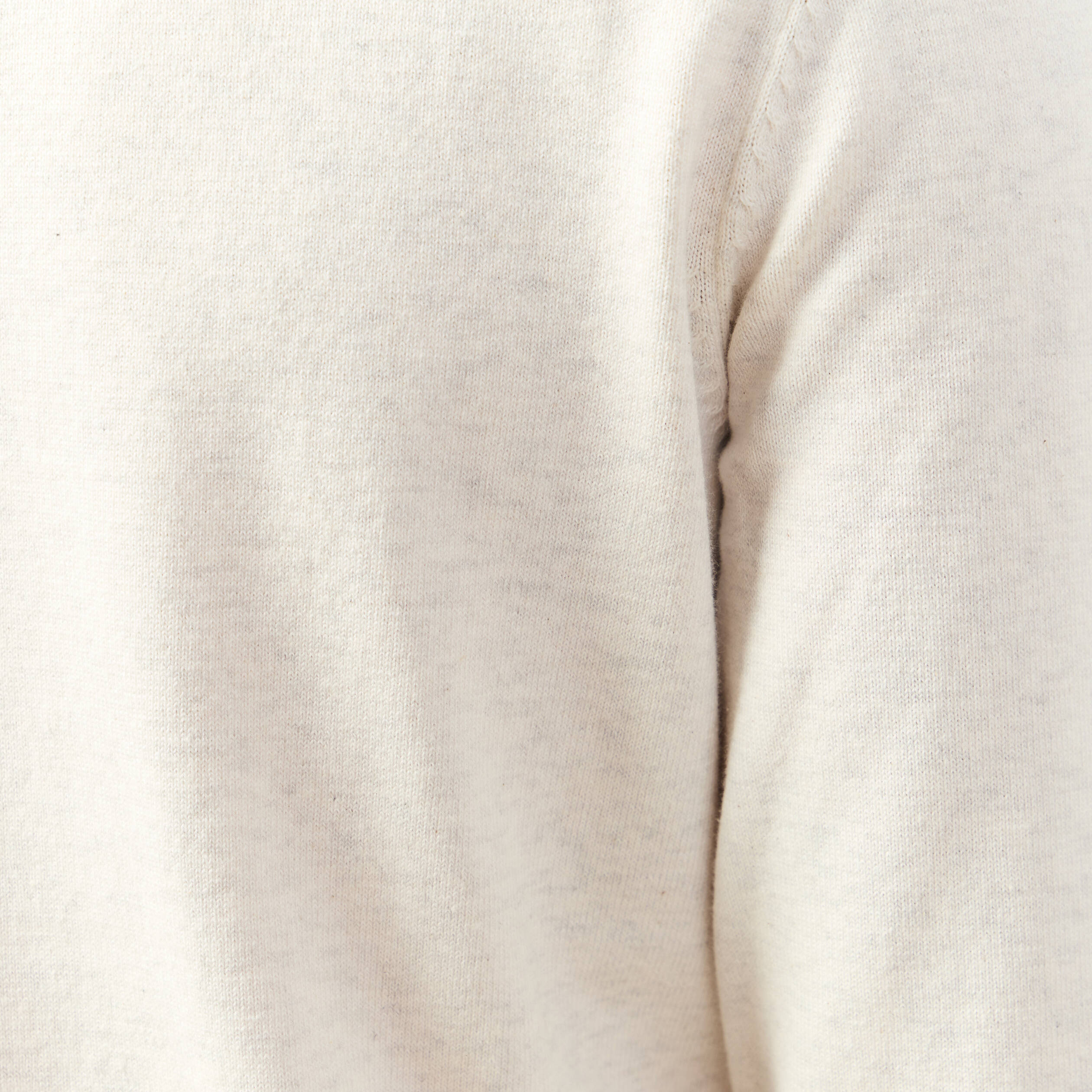 Pull droit court manches longues ecru homme