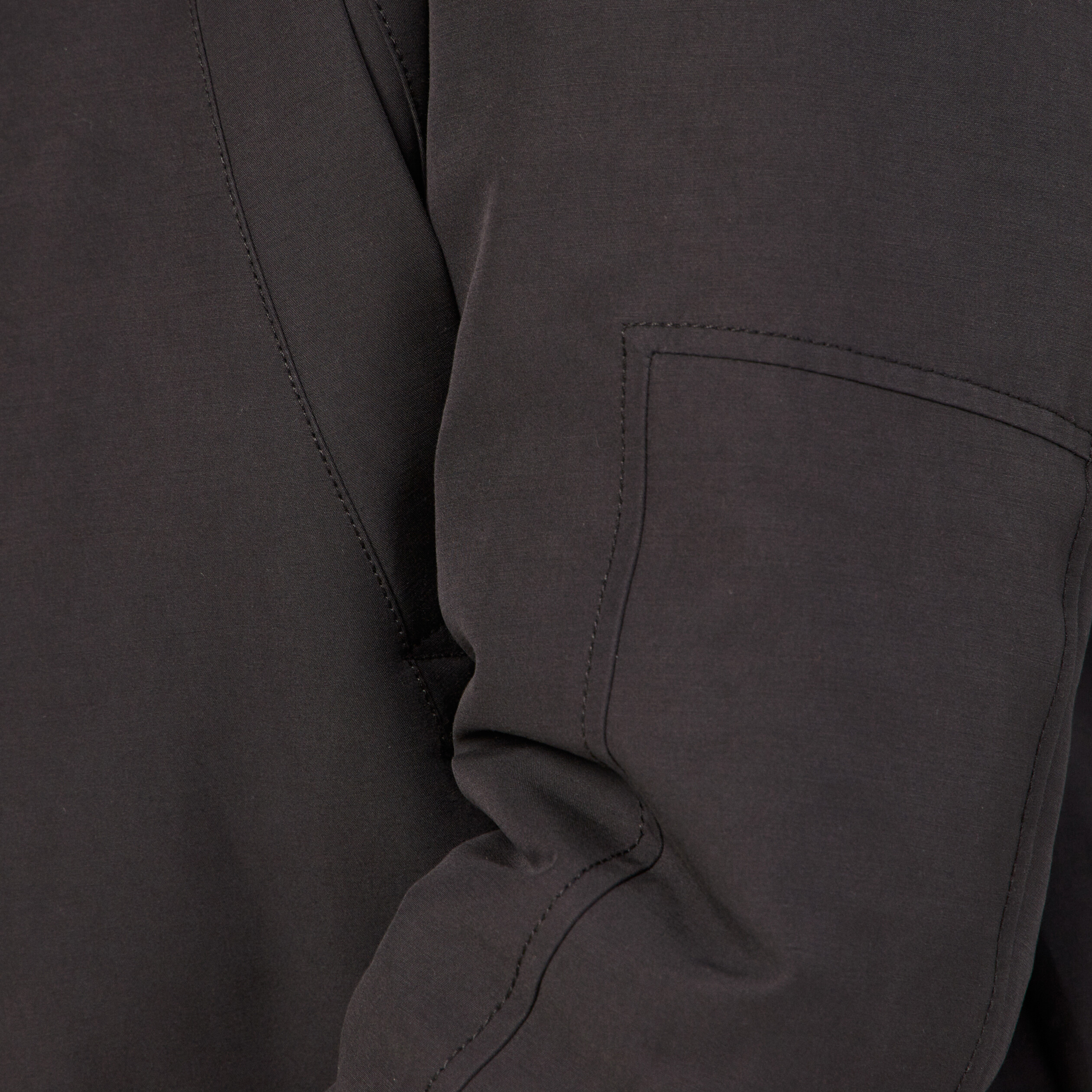 Parka droite à capuche noir homme