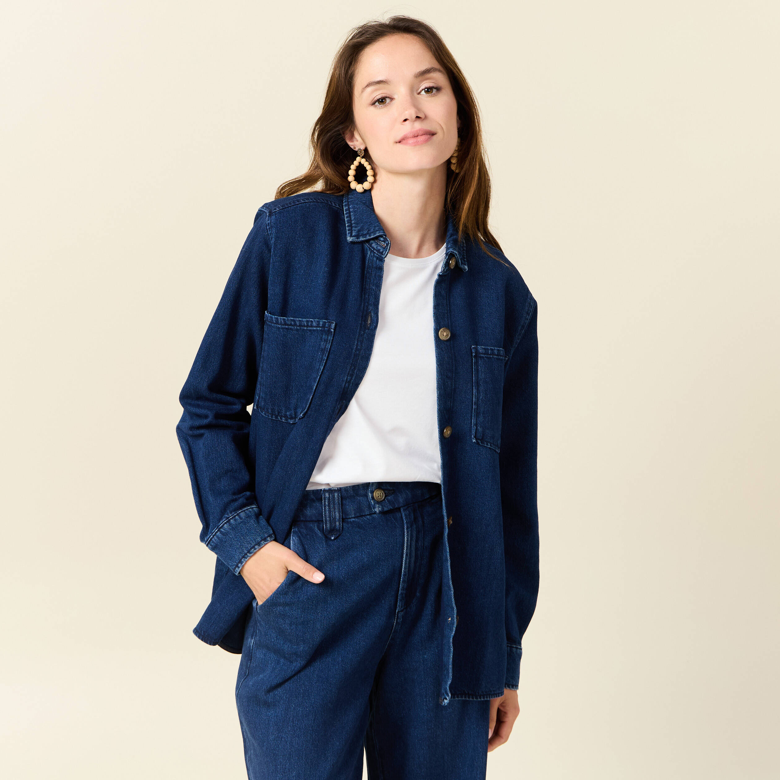 surchemise en jean denim brut femme Surchemise en jean denim brut femme