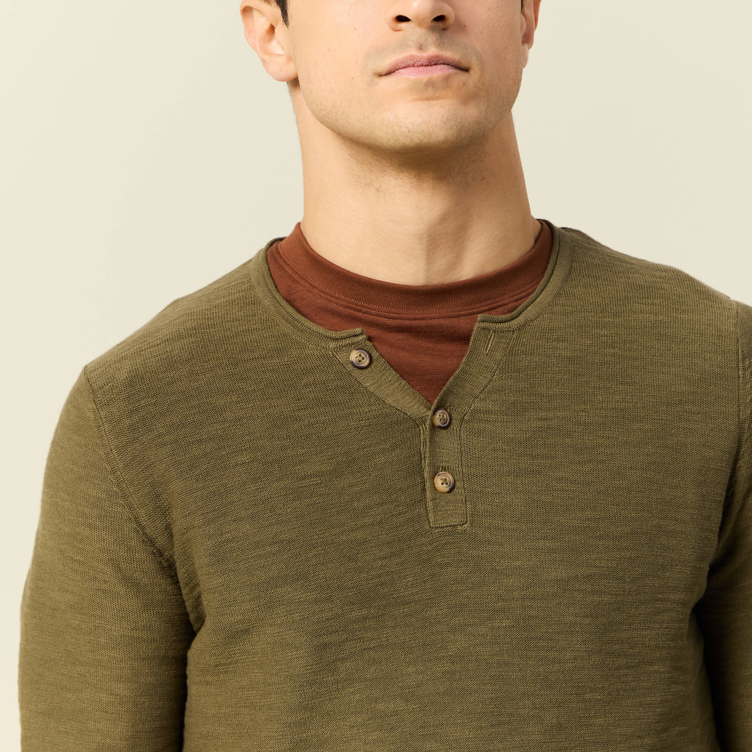 pull manches longues vert kaki homme Pull manches longues vert kaki homme