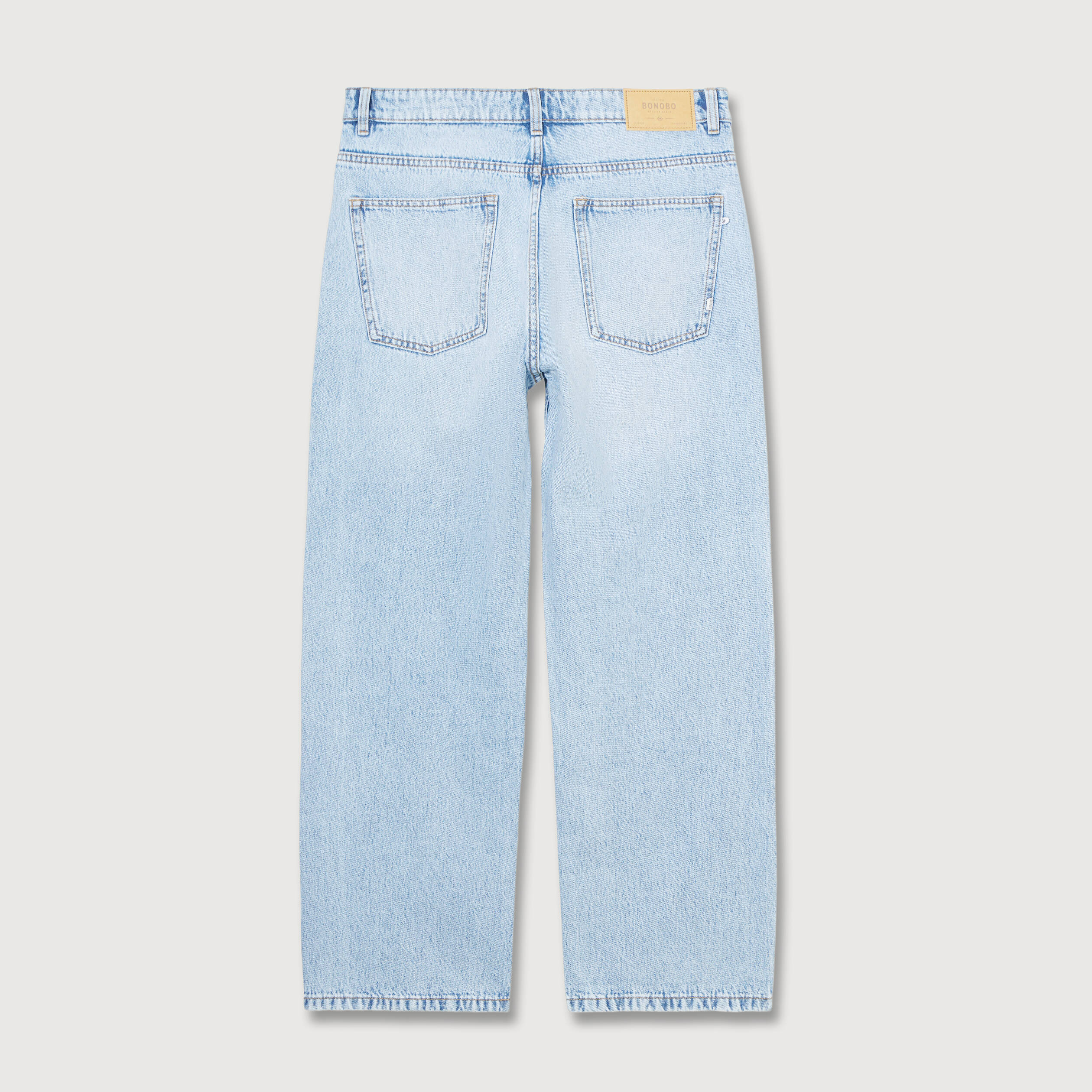 Jeans large 5 poches longueur 32 denim snow bleach homme