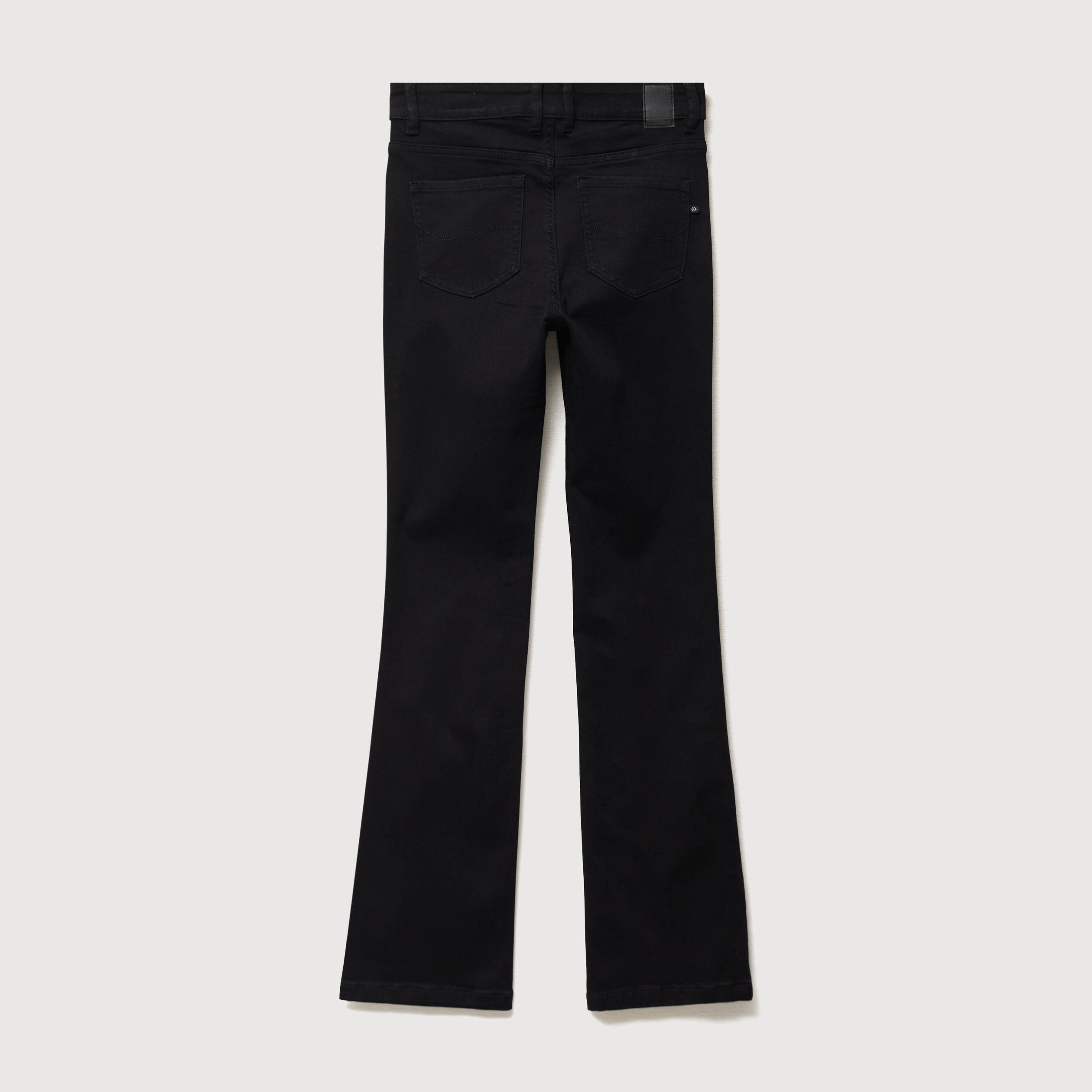 Jeans bootcut taille haute denim noir femme