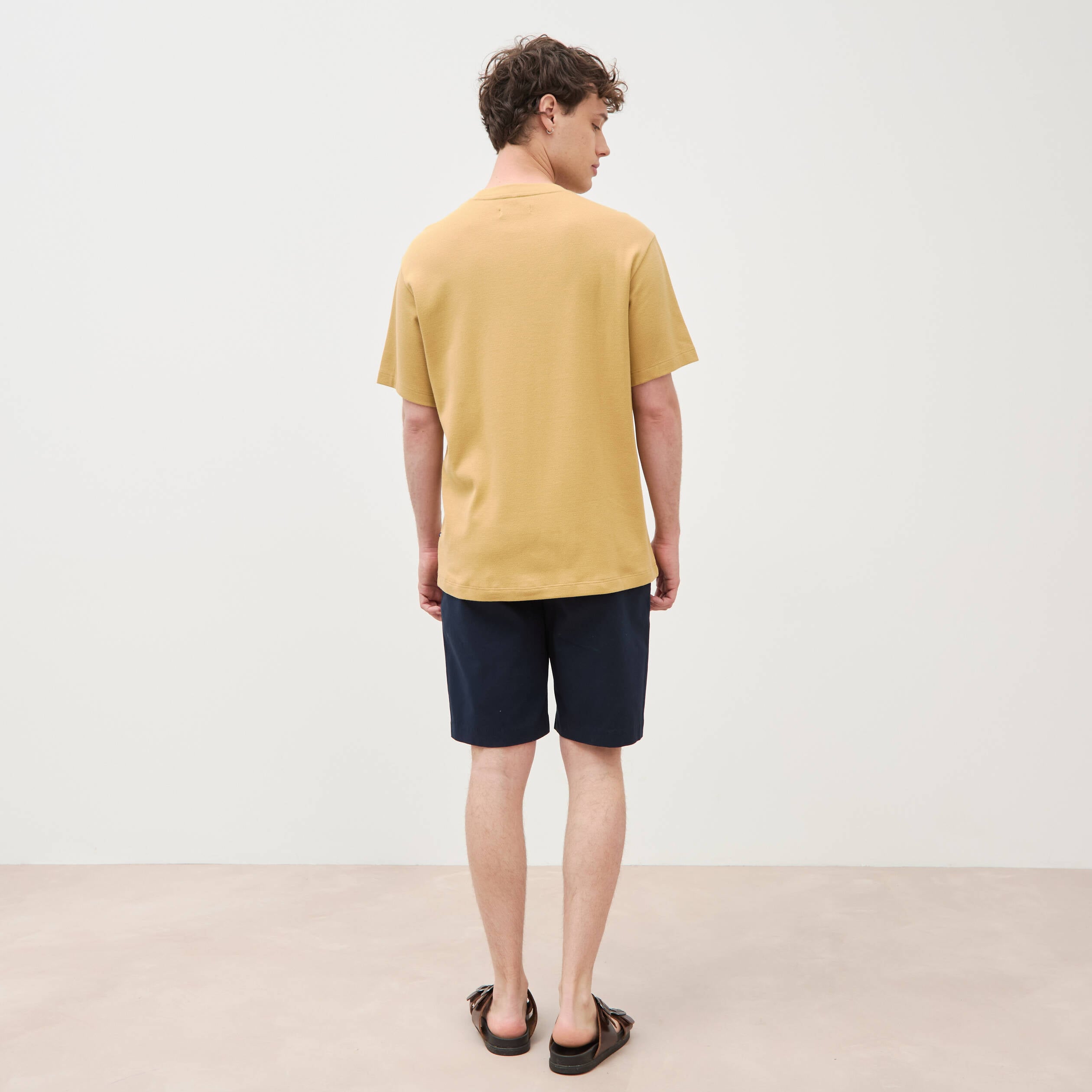 T-shirt manches courtes beige homme