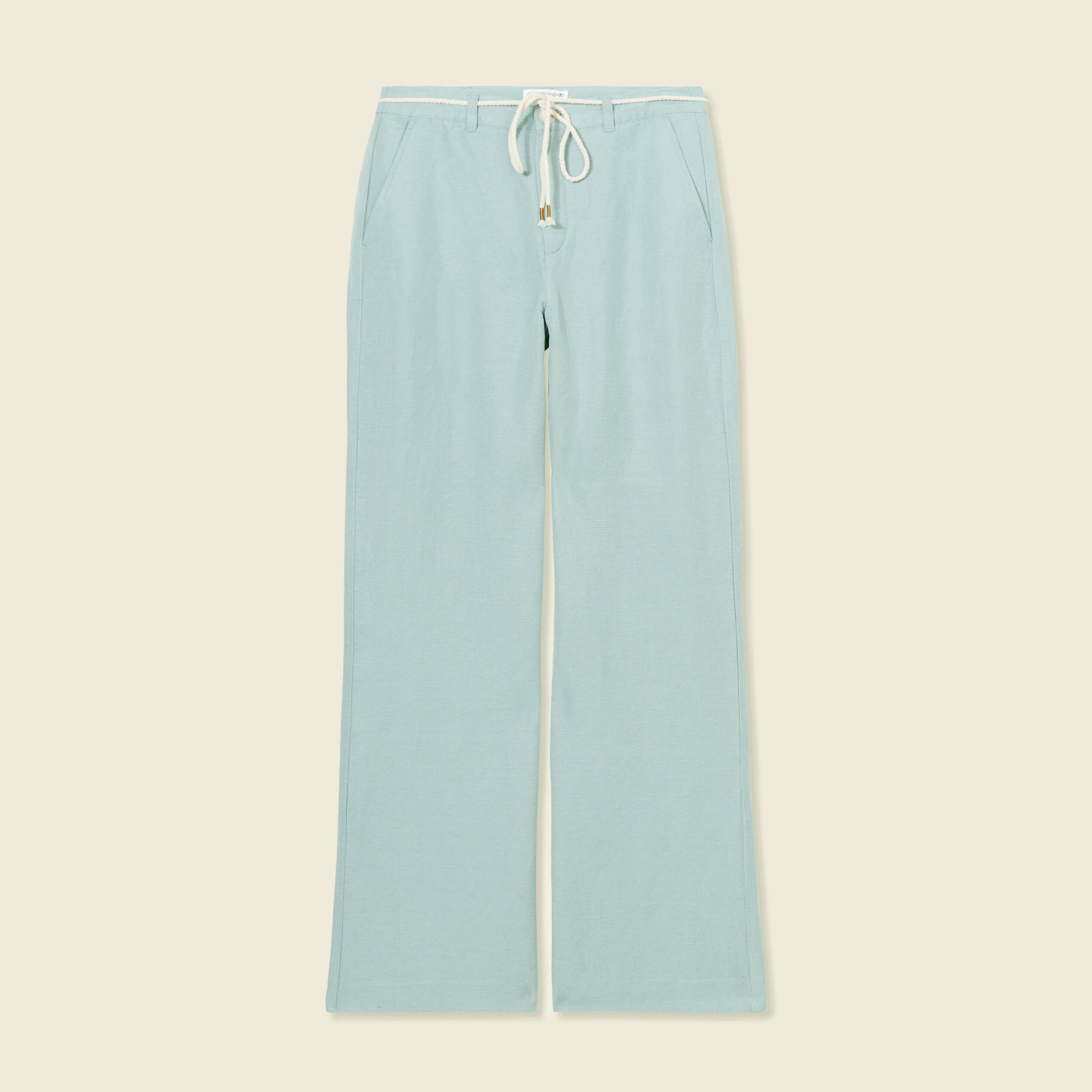 pantalon large eco responsable vert pastel femme Pantalon large éco-responsable vert pastel femme