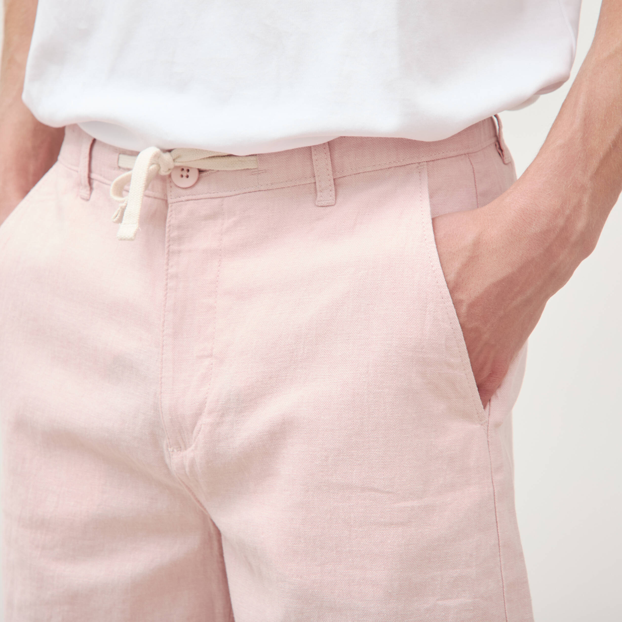 Bermuda rose pastel homme