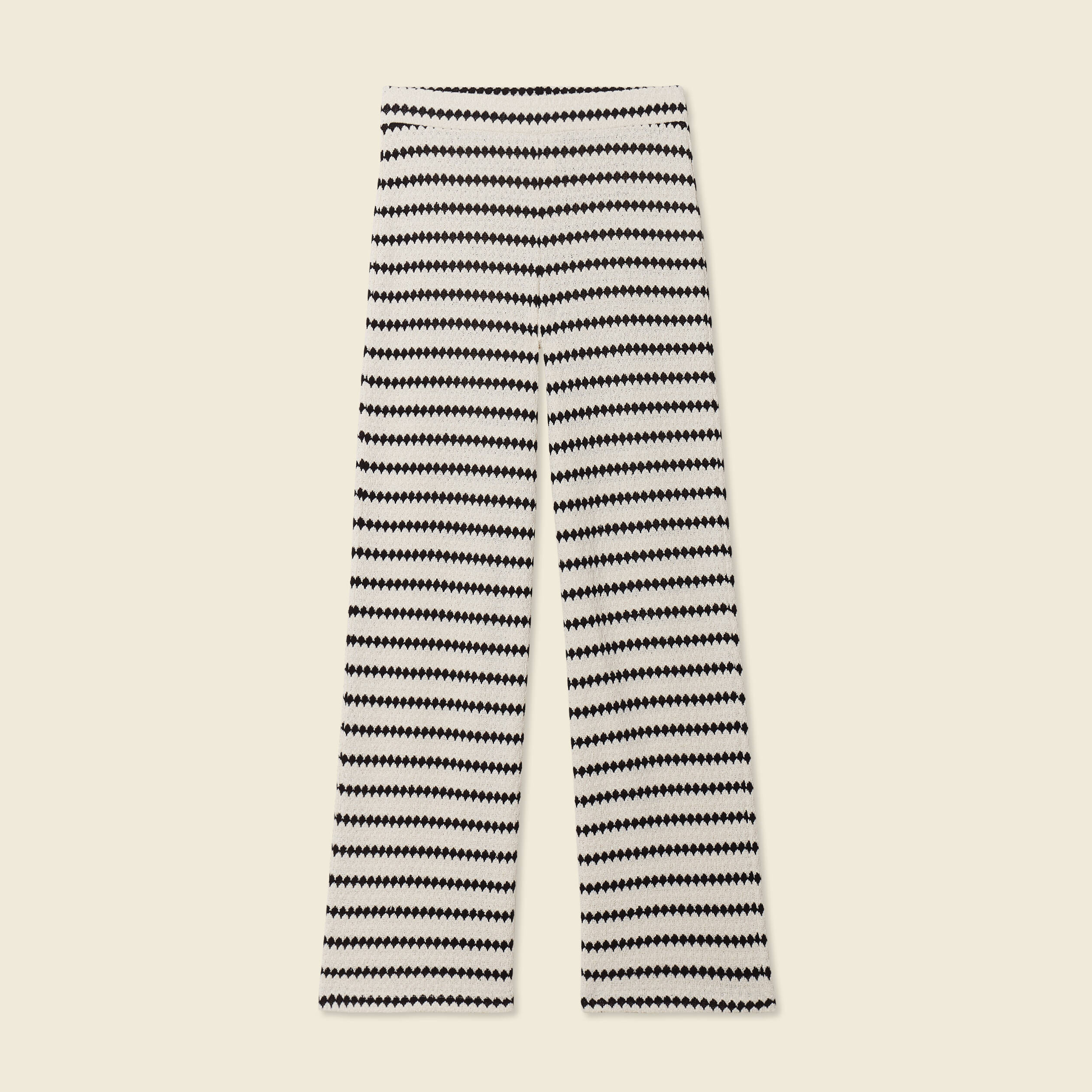 pantalon large en tricot blanc femme Pantalon large en tricot blanc femme