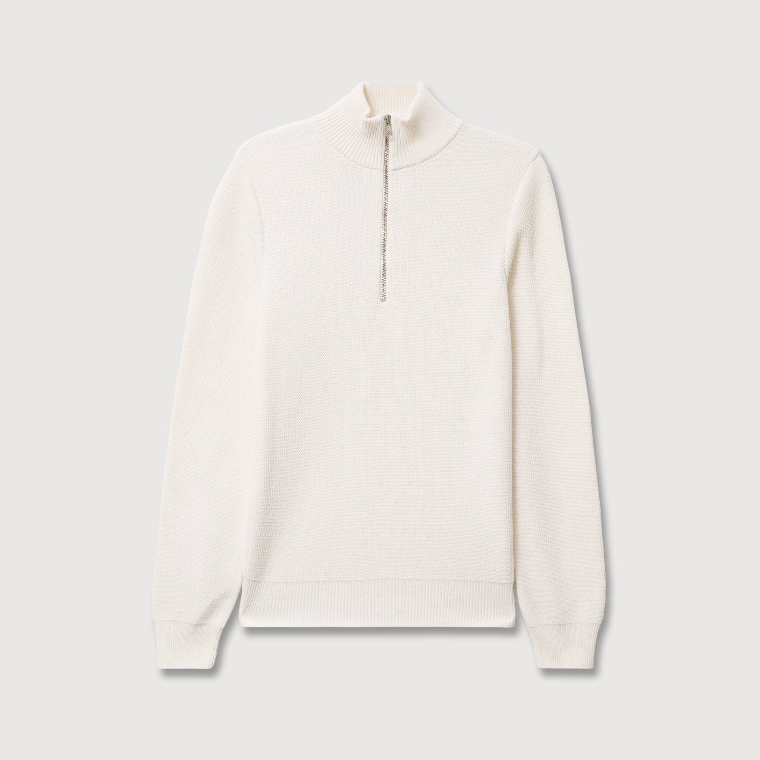 Pull col camionneur ecru homme