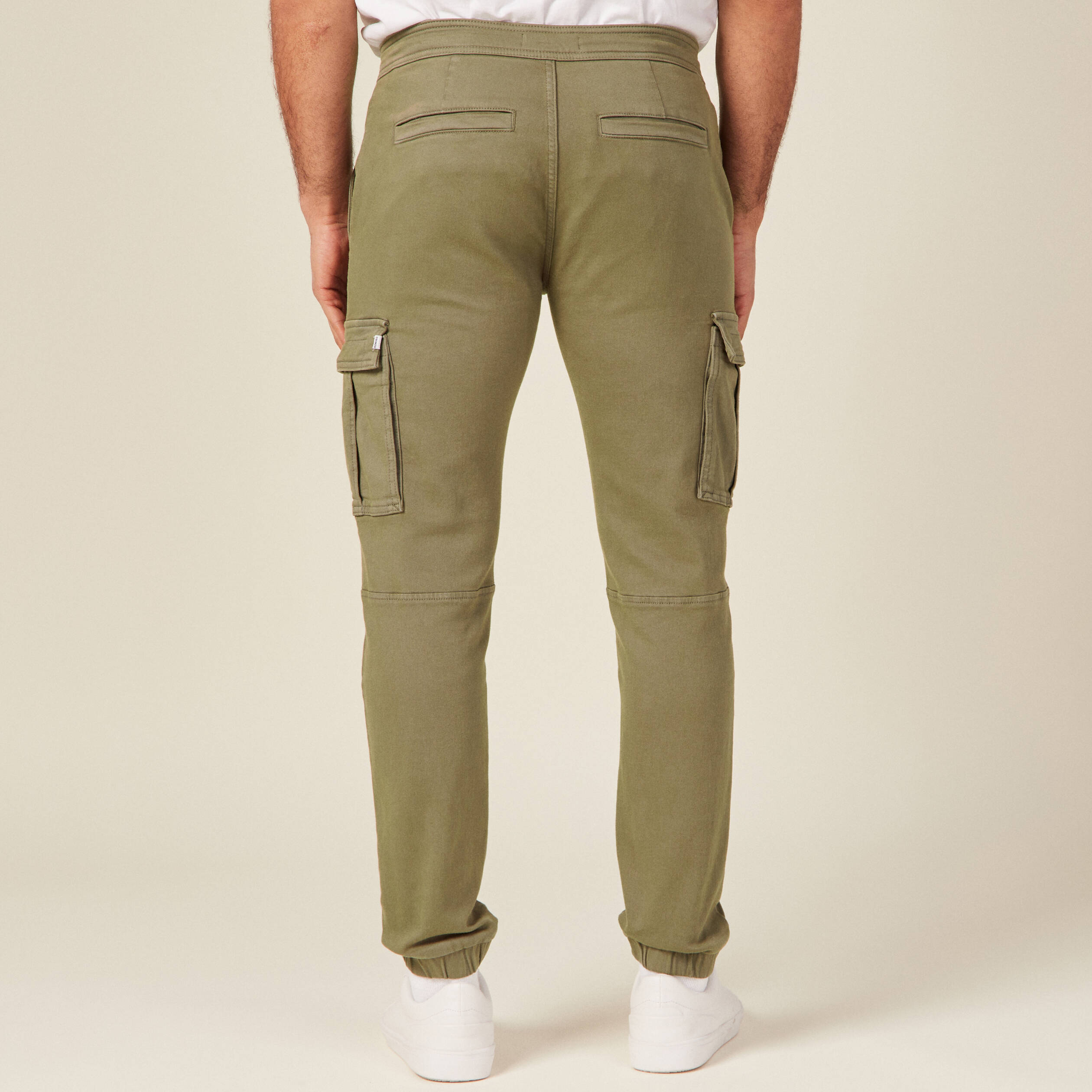pantalon battle bas resserre vert kaki homme Pantalon battle bas resserré vert kaki homme