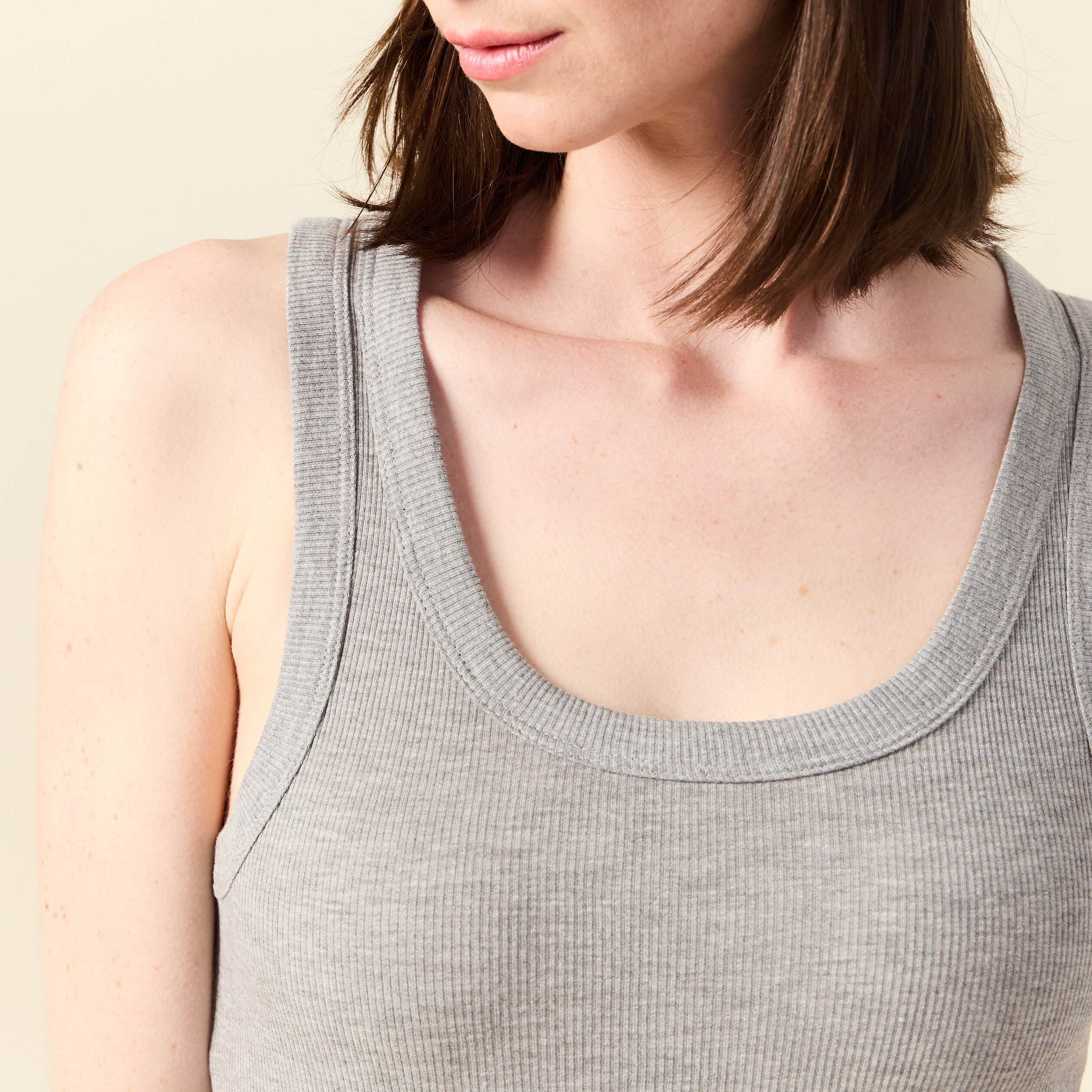 debardeur eco responsable gris femme Débardeur éco-responsable gris femme
