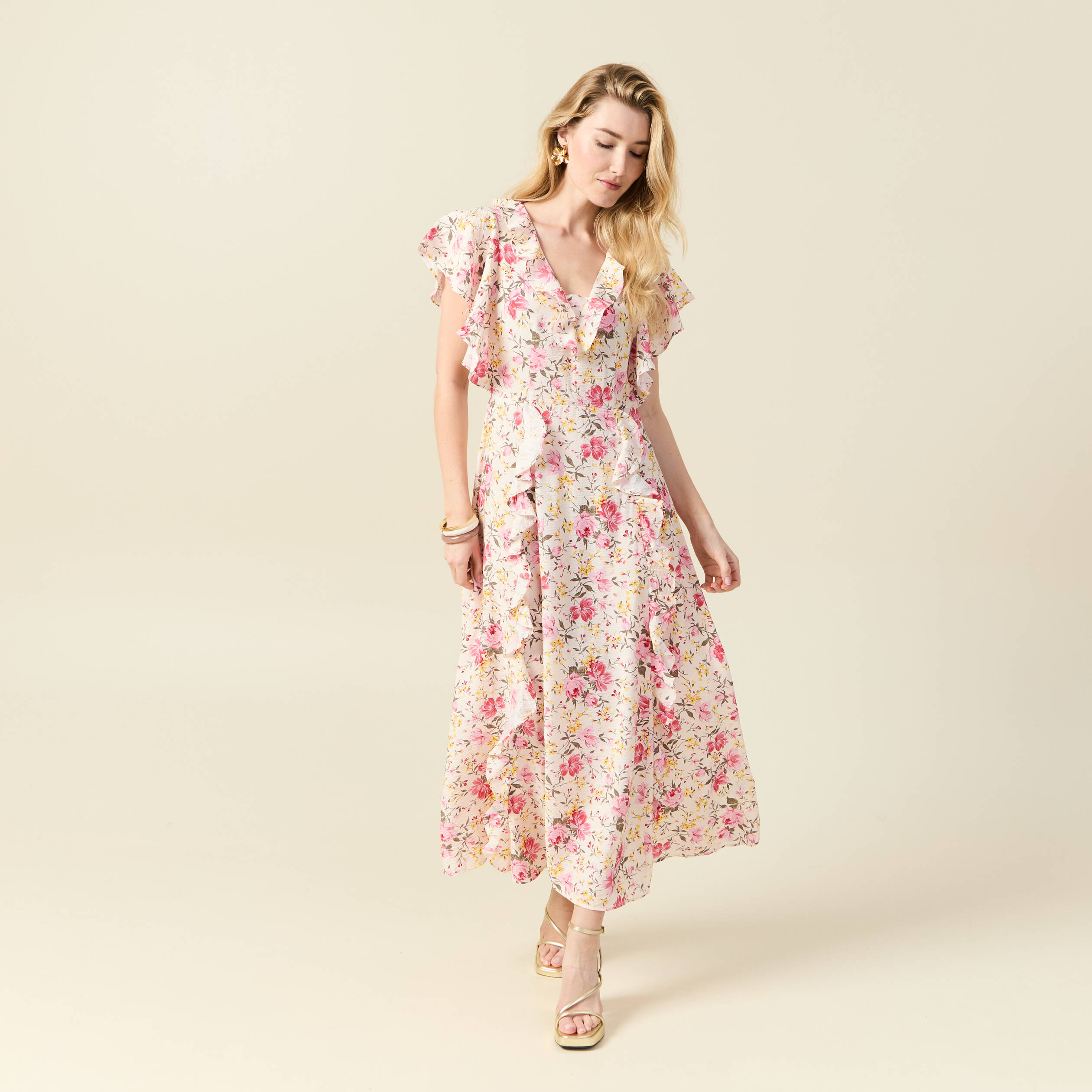 robe longue evasee blanc femme Robe longue évasée blanc femme